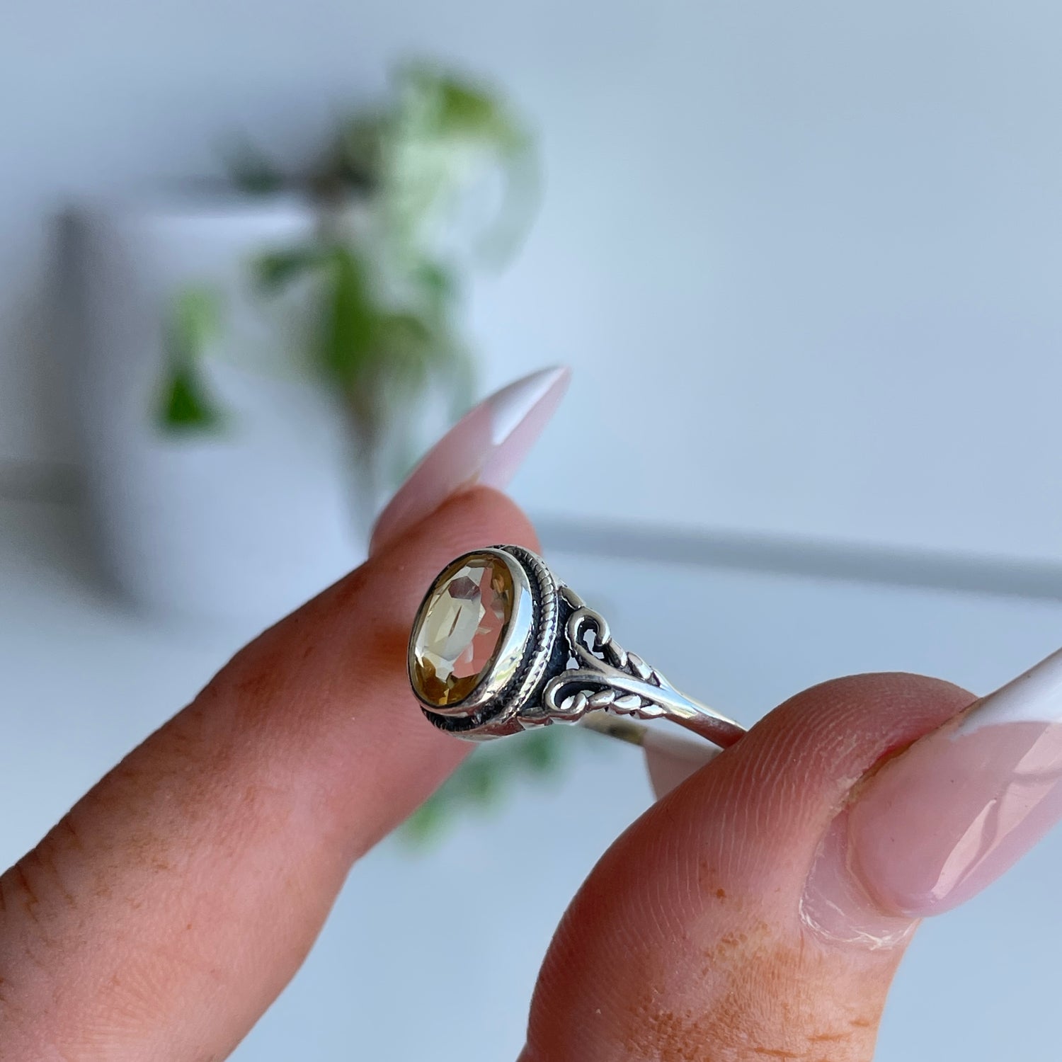 Citrine Oval Ring Sz7
