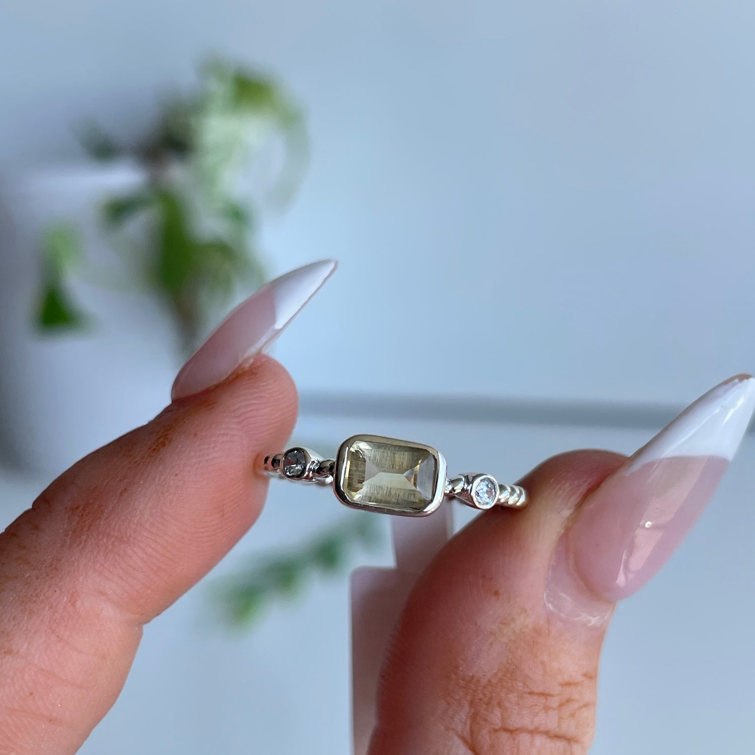 Citrine Rectangle Ring
