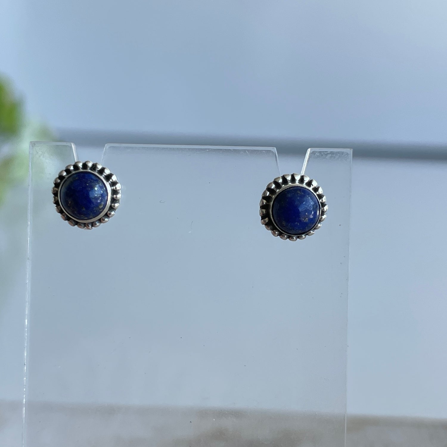 Lapis Lazuli Round Studs