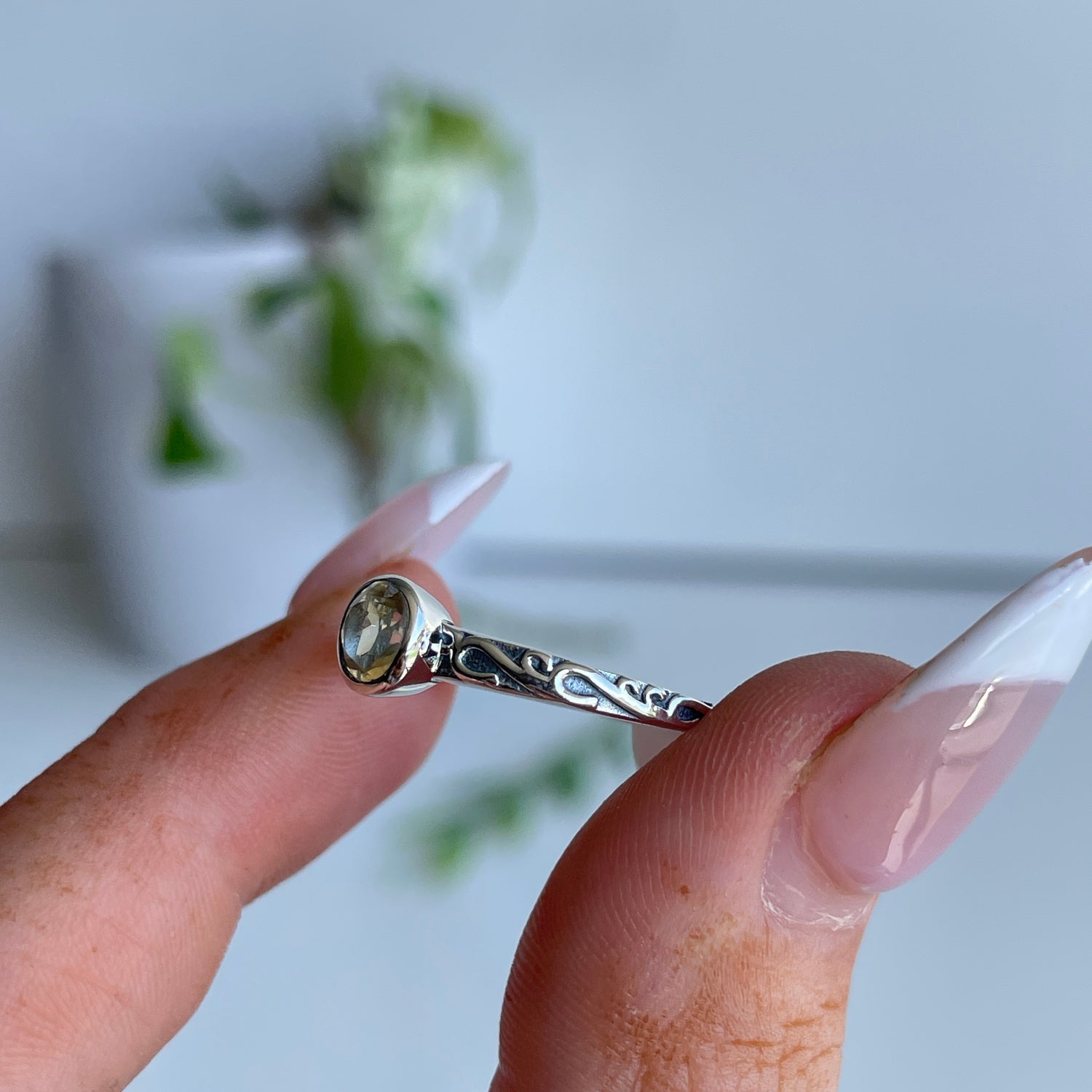 Citrine Round Ring