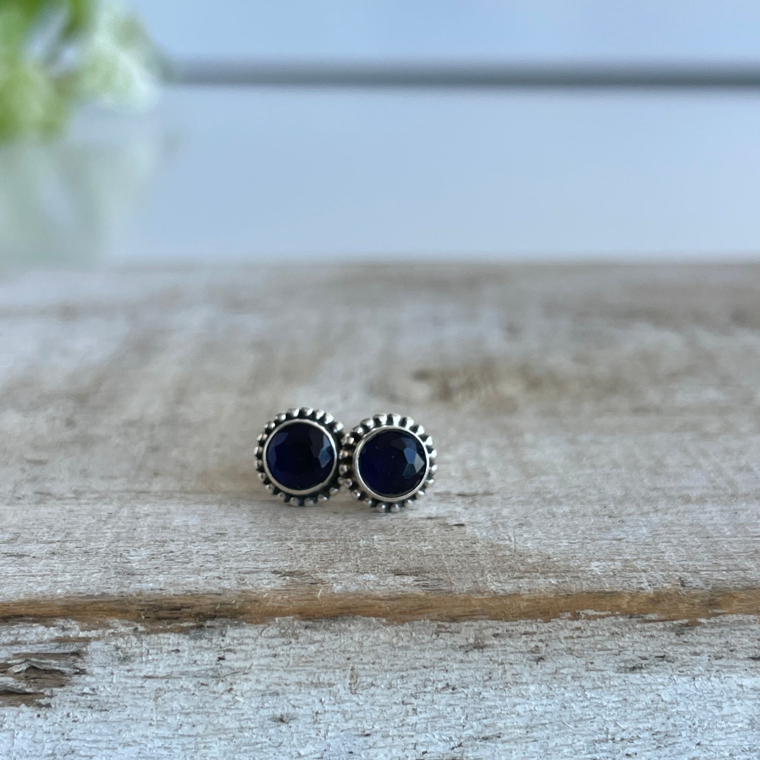 Iolite Round Studs