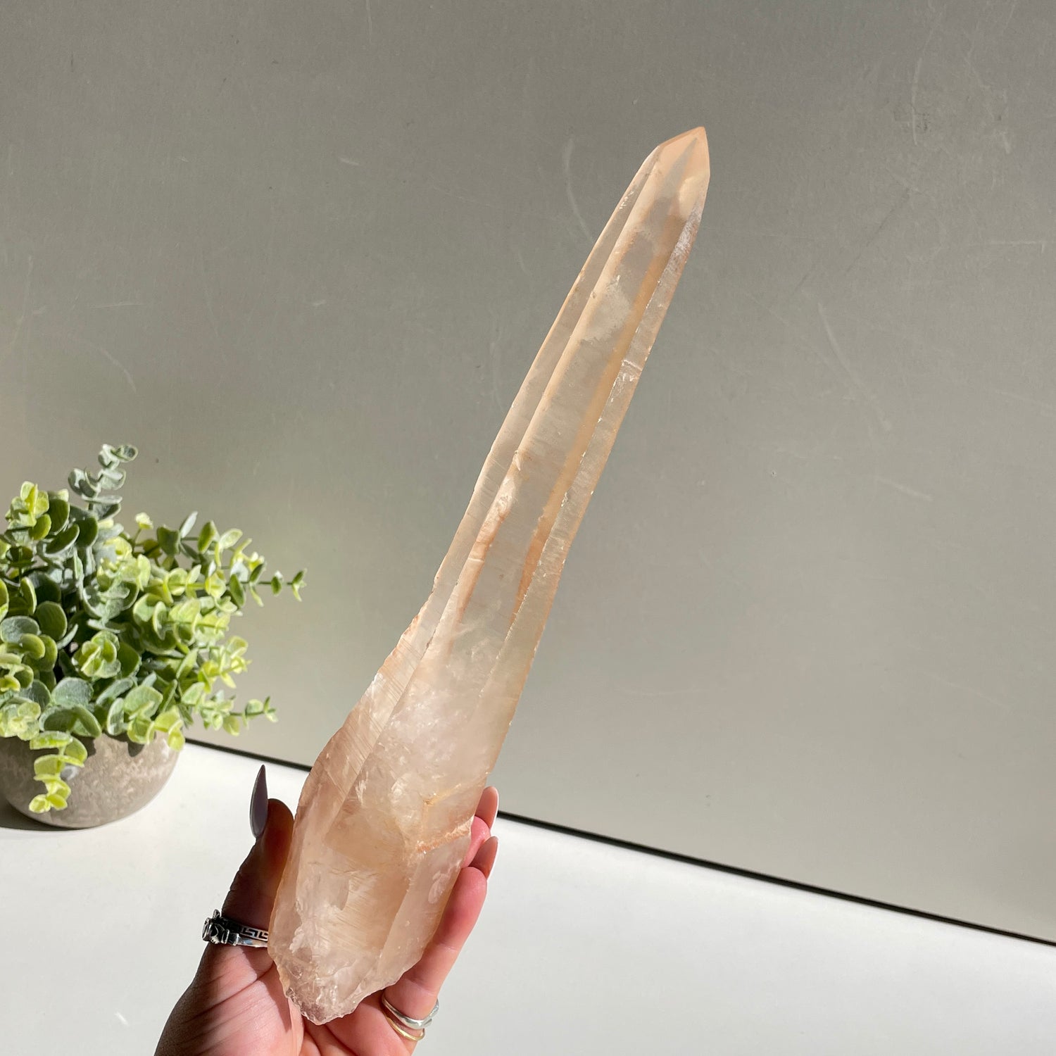Pink Lemurian Point 27.7cm