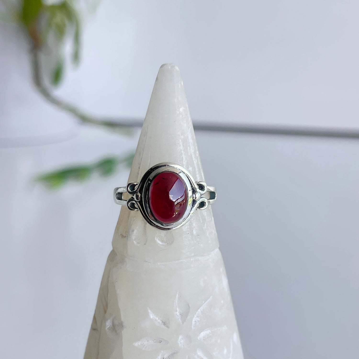 Garnet Oval Ring