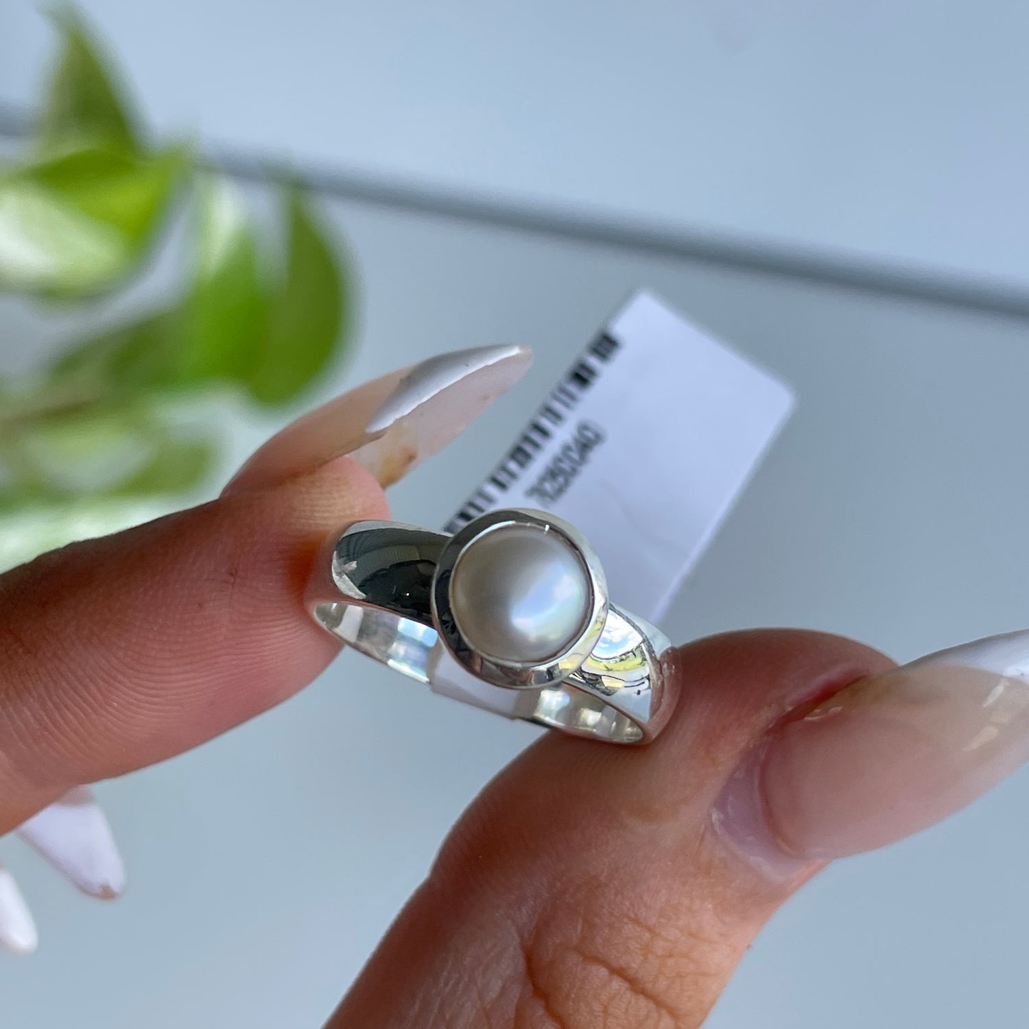 Pearl Round Ring Sz8