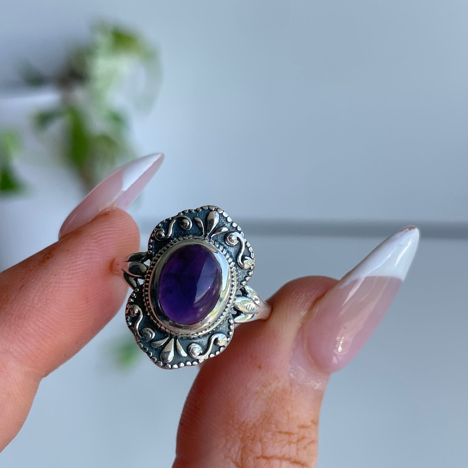 Amethyst Oval Ring