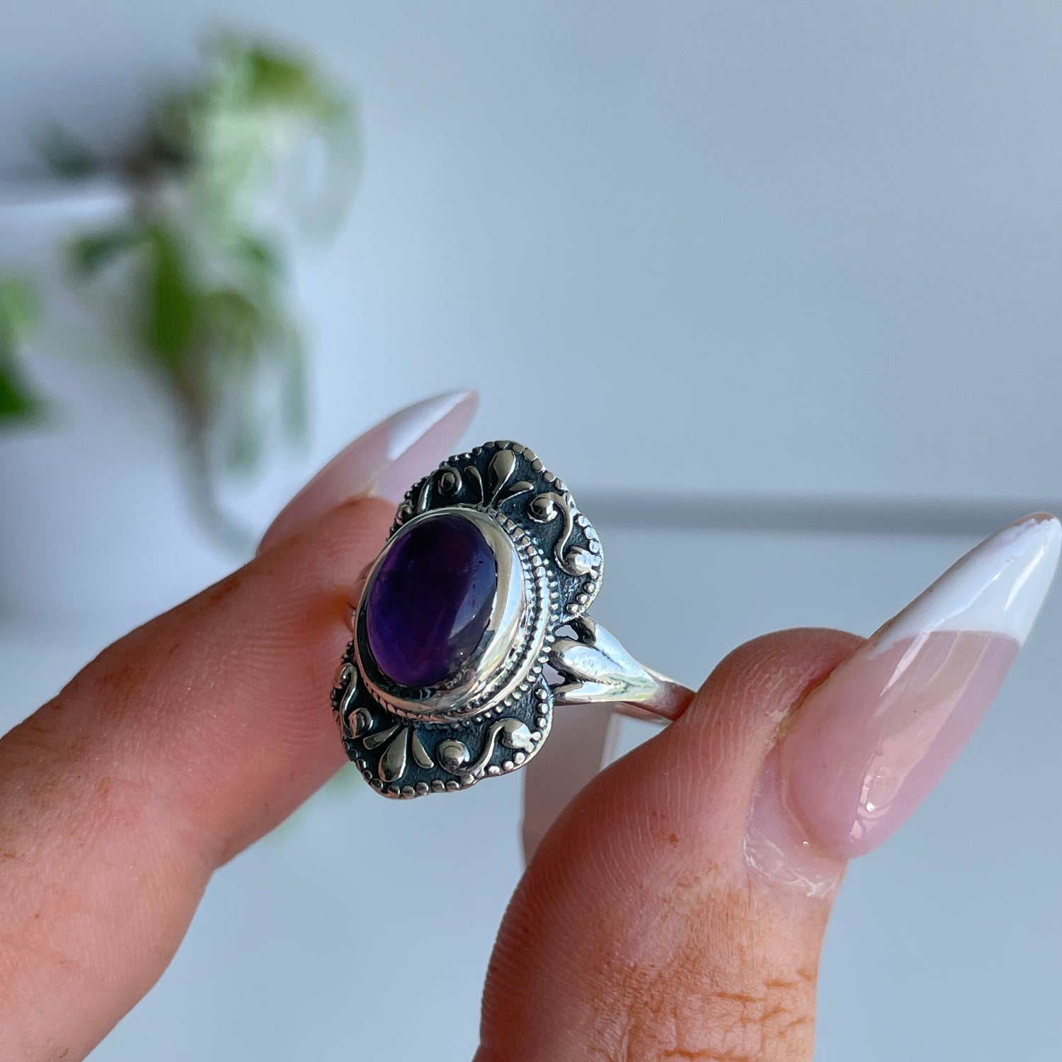 Amethyst Oval Ring
