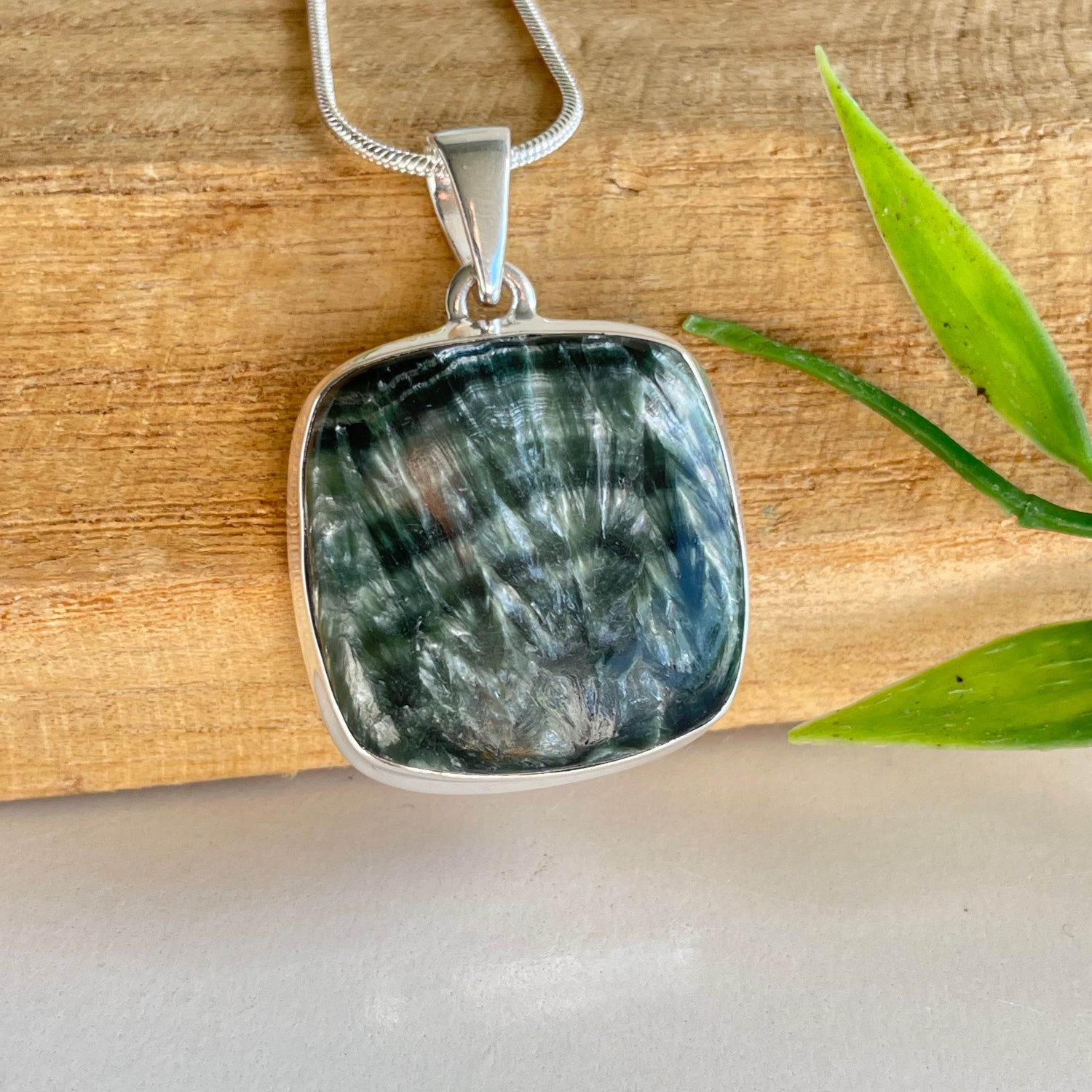 Seraphinite Square Pendant