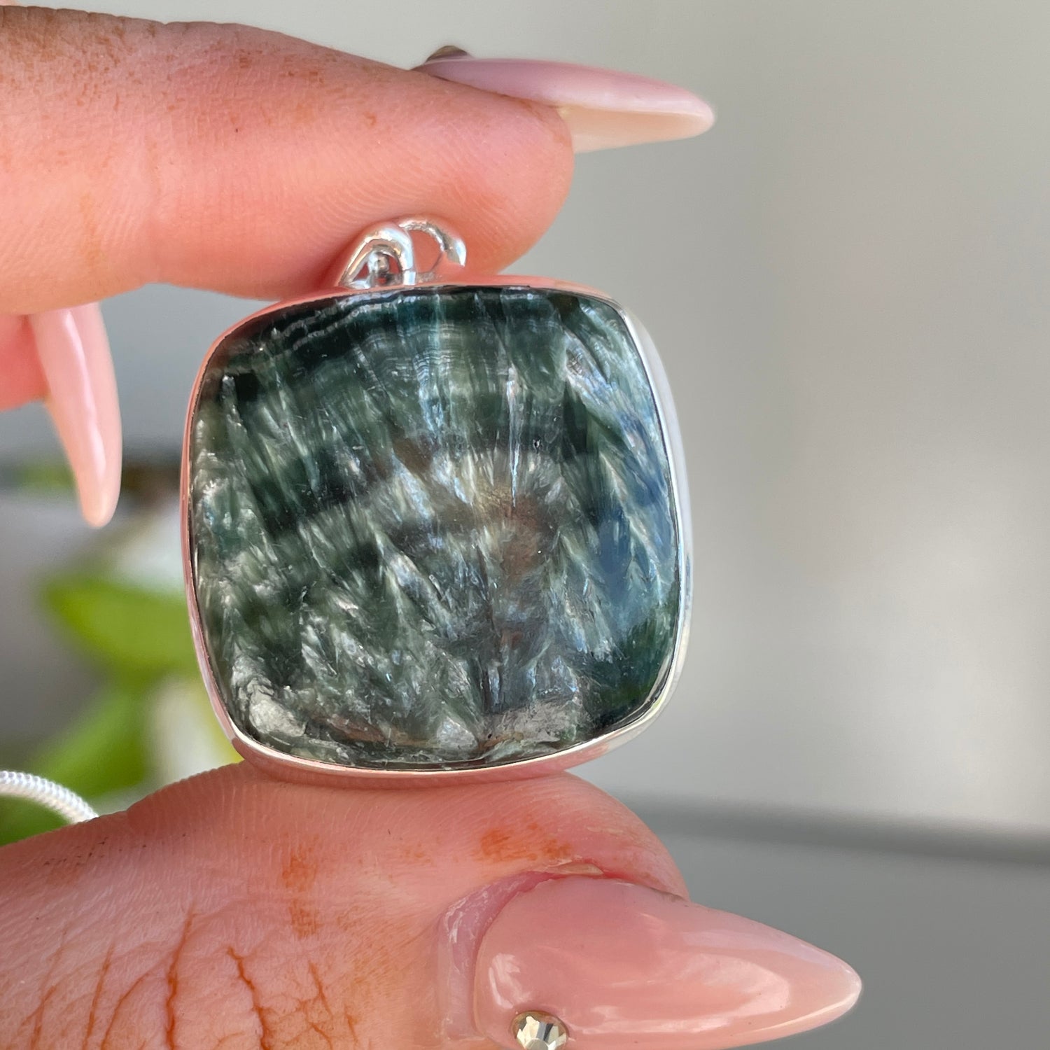 Seraphinite Square Pendant