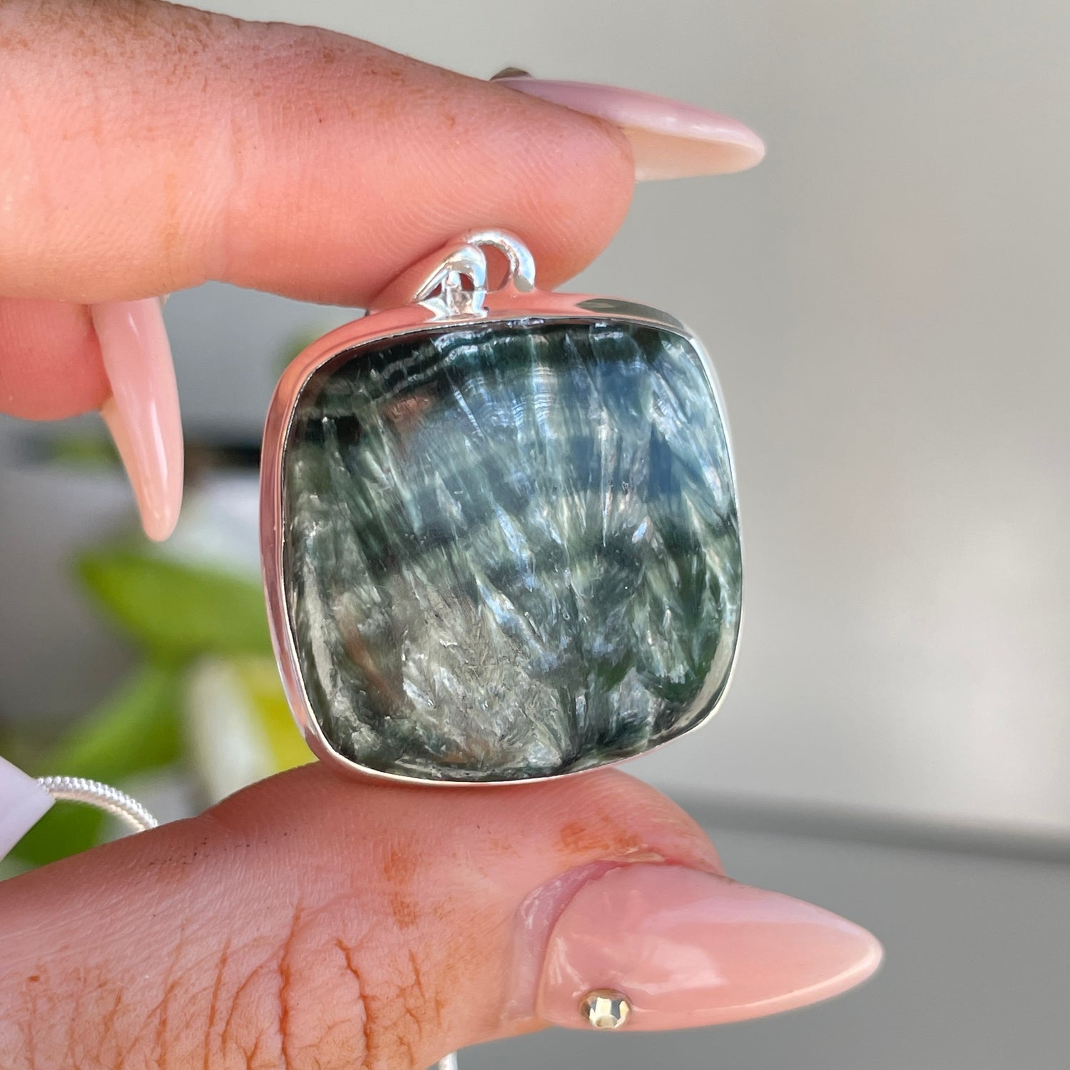 Seraphinite Square Pendant