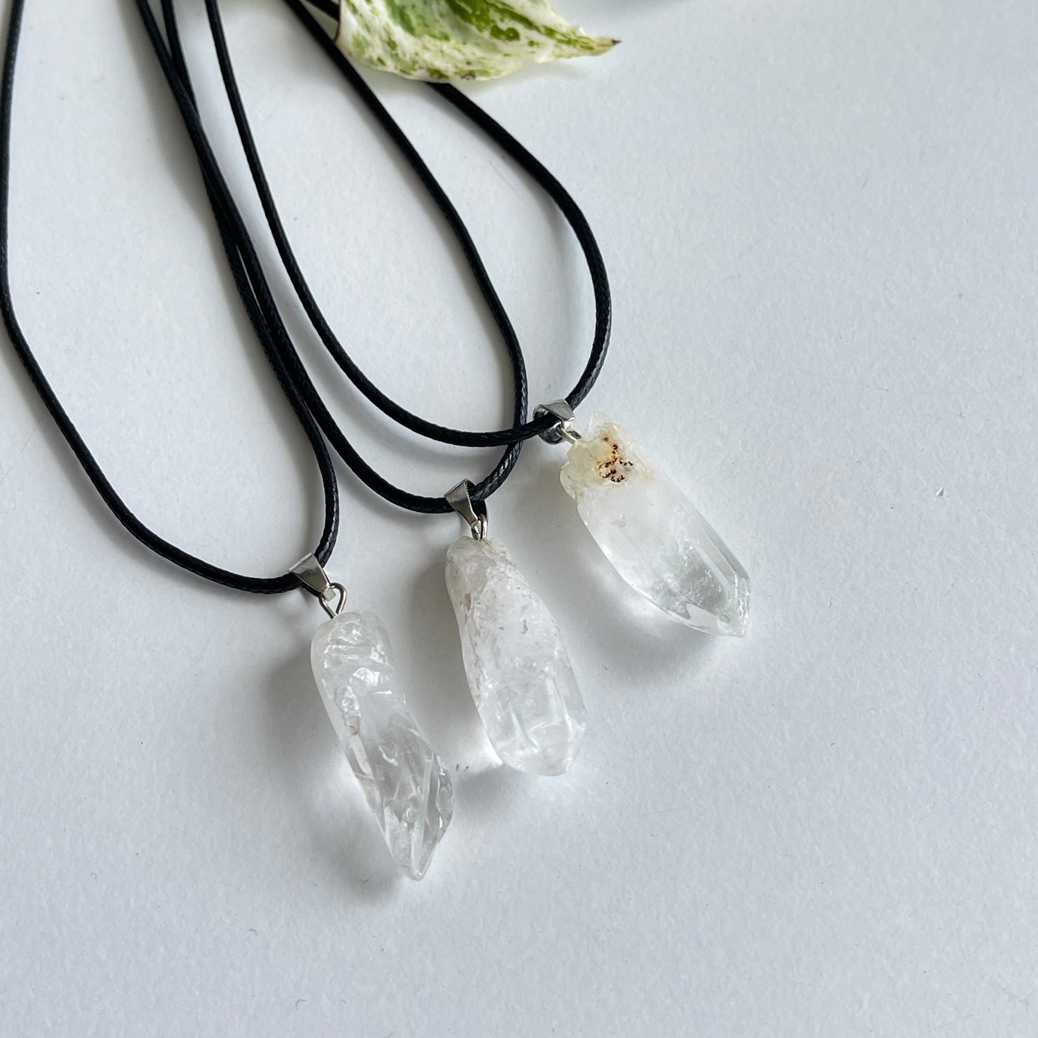 Clear Quartz Polished Point Necklace