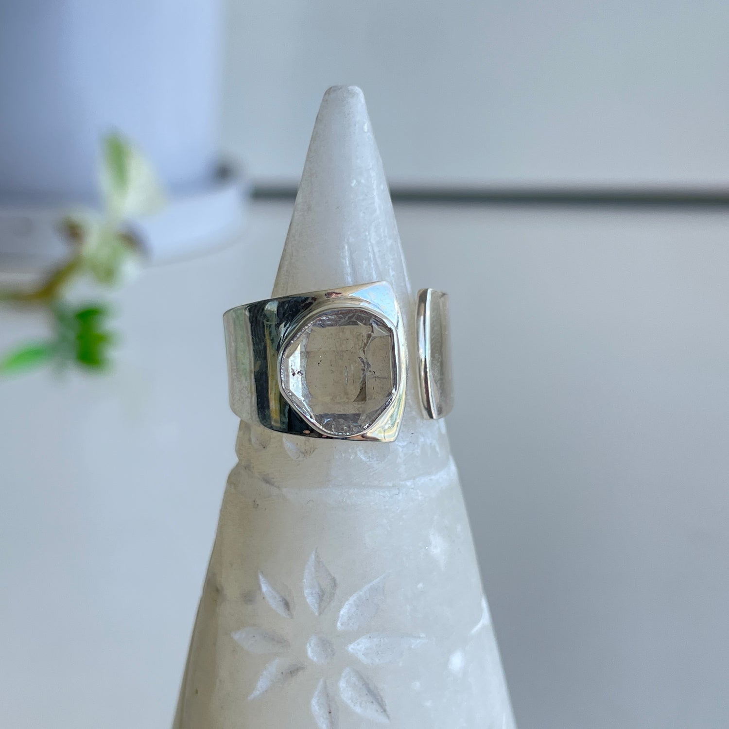 Herkimer Diamond Ring Sz9