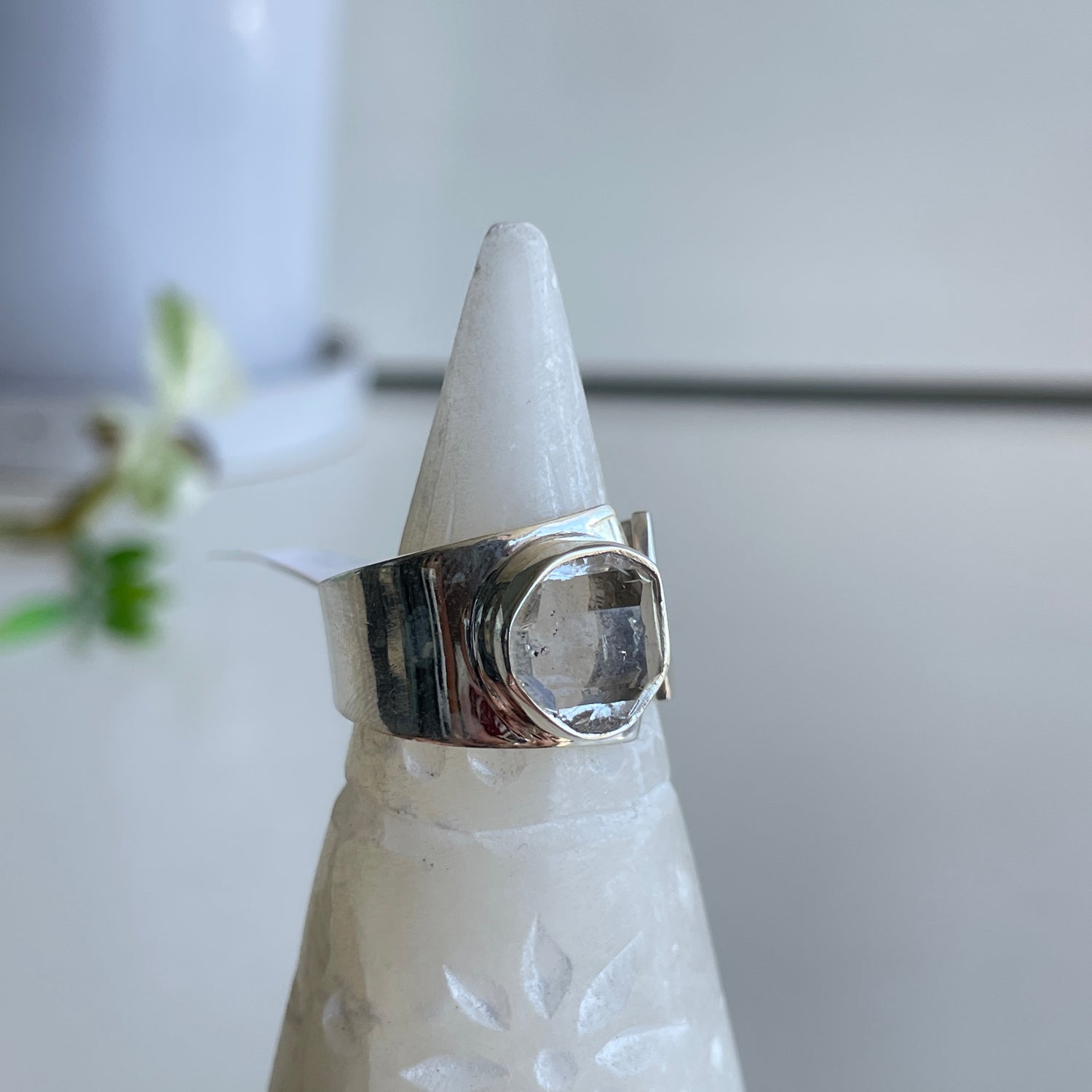 Herkimer Diamond Ring Sz9