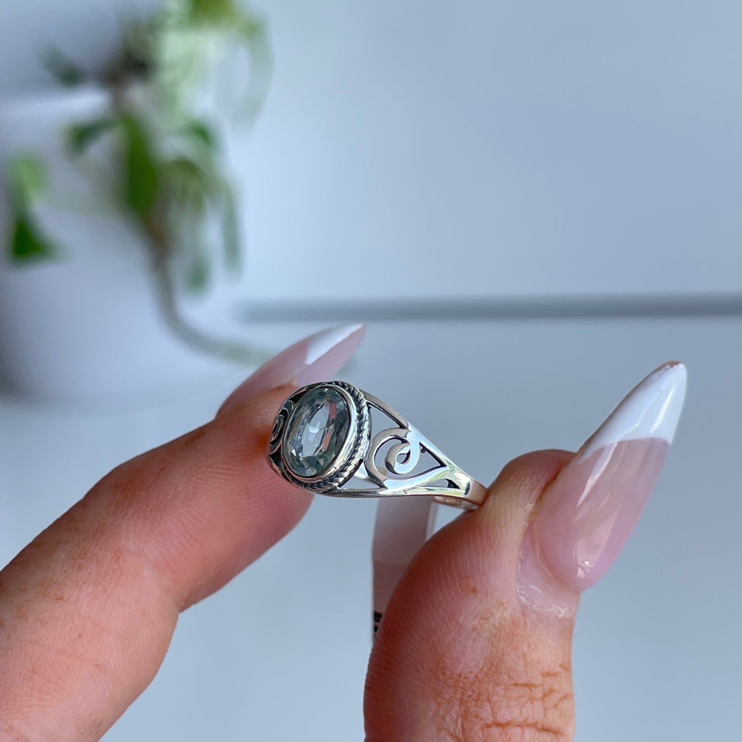 Blue Topaz Oval Ring