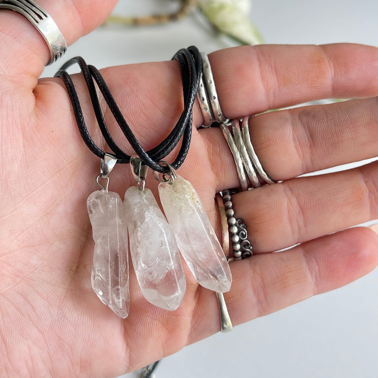 Clear Quartz Polished Point Necklace