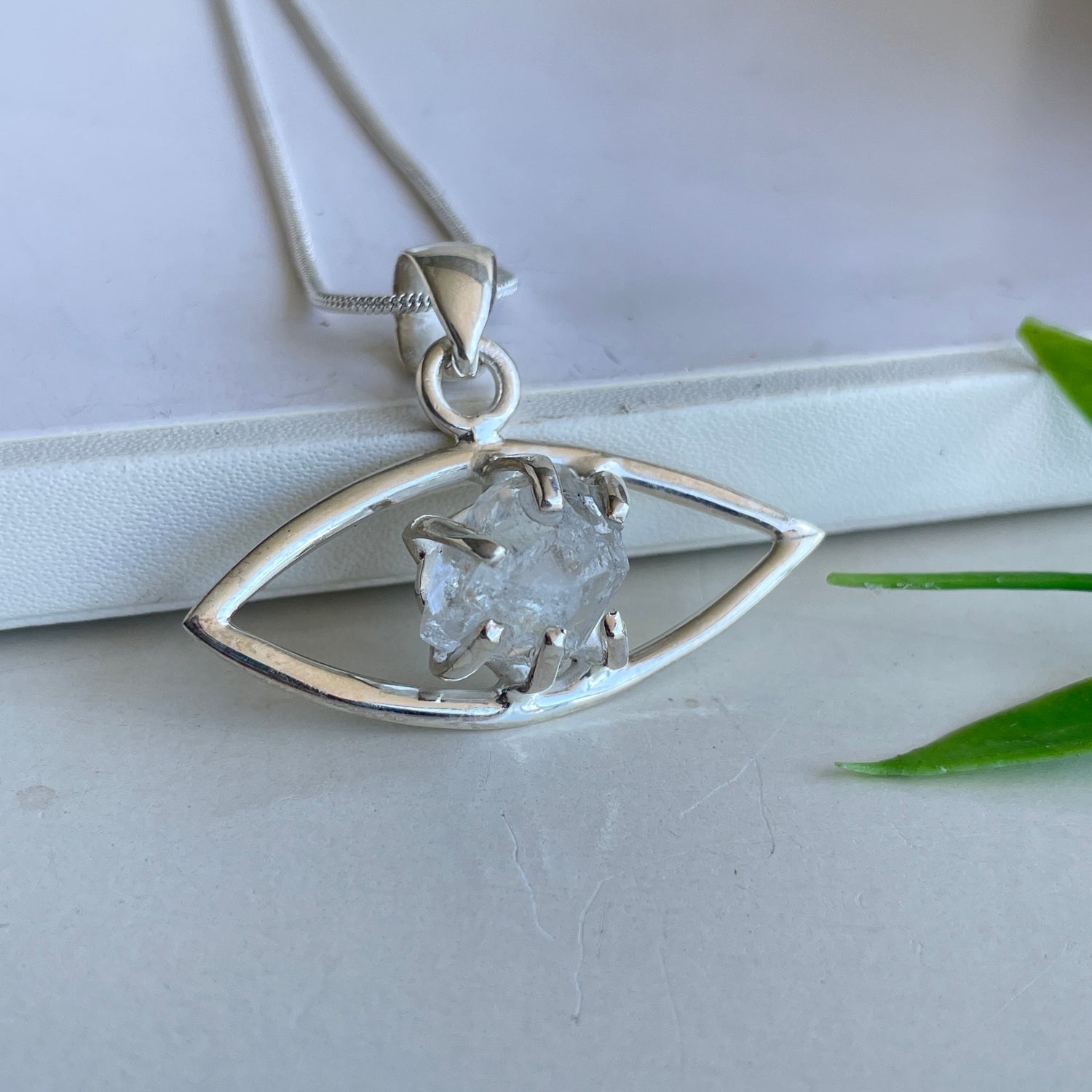 Herkimer Diamond Eye Pendant