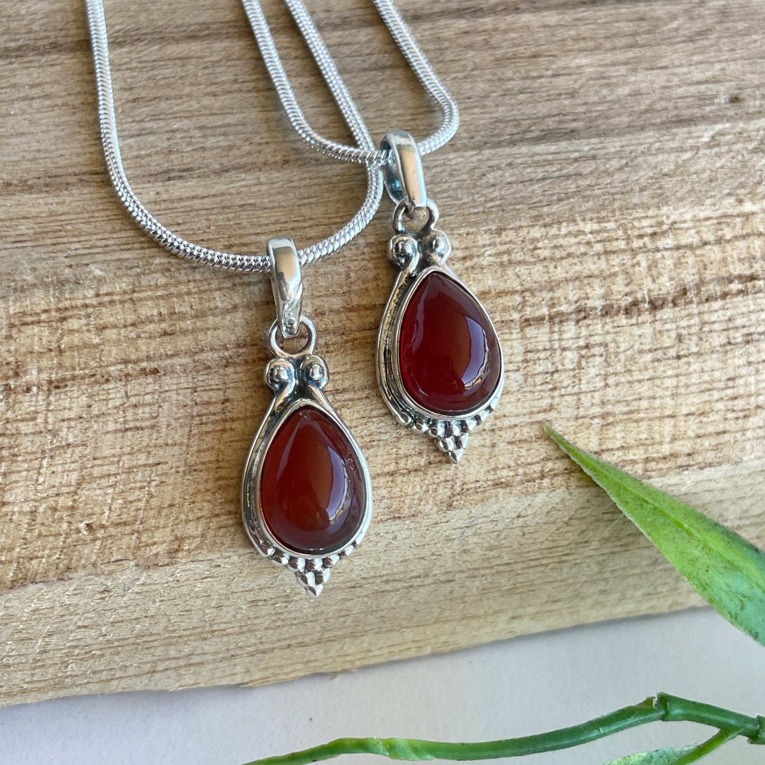 Carnelian Teardrop Pendant