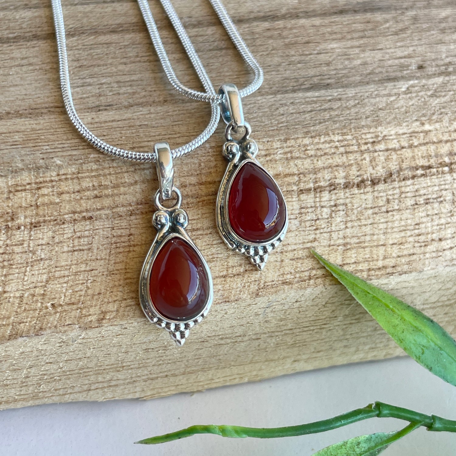 Carnelian Teardrop Pendant