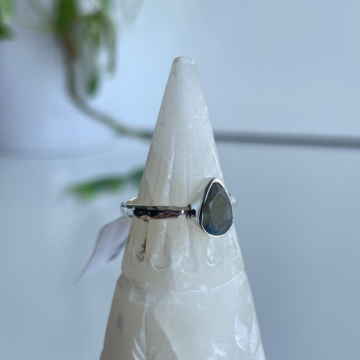 Labradorite Teardrop Ring