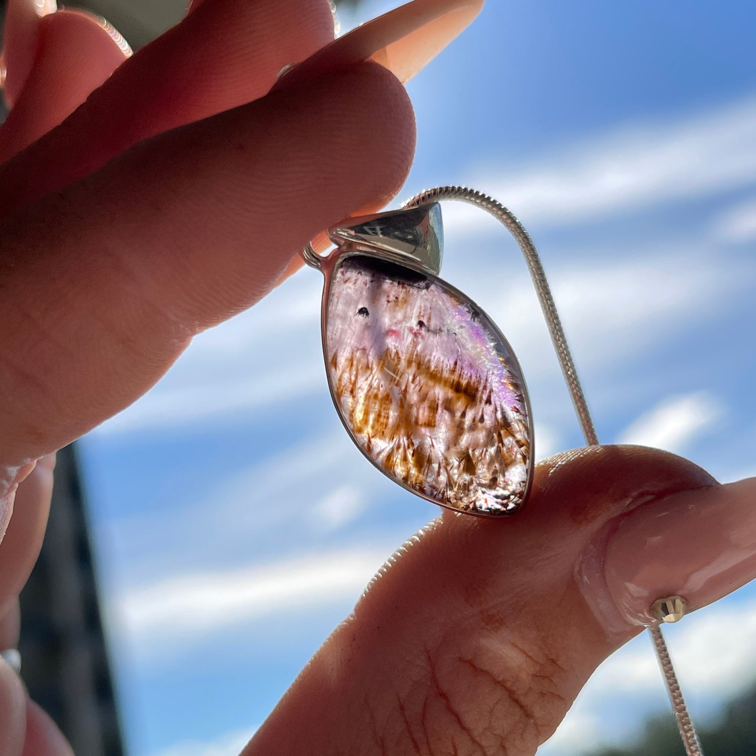 Super Seven Marquise Pendant
