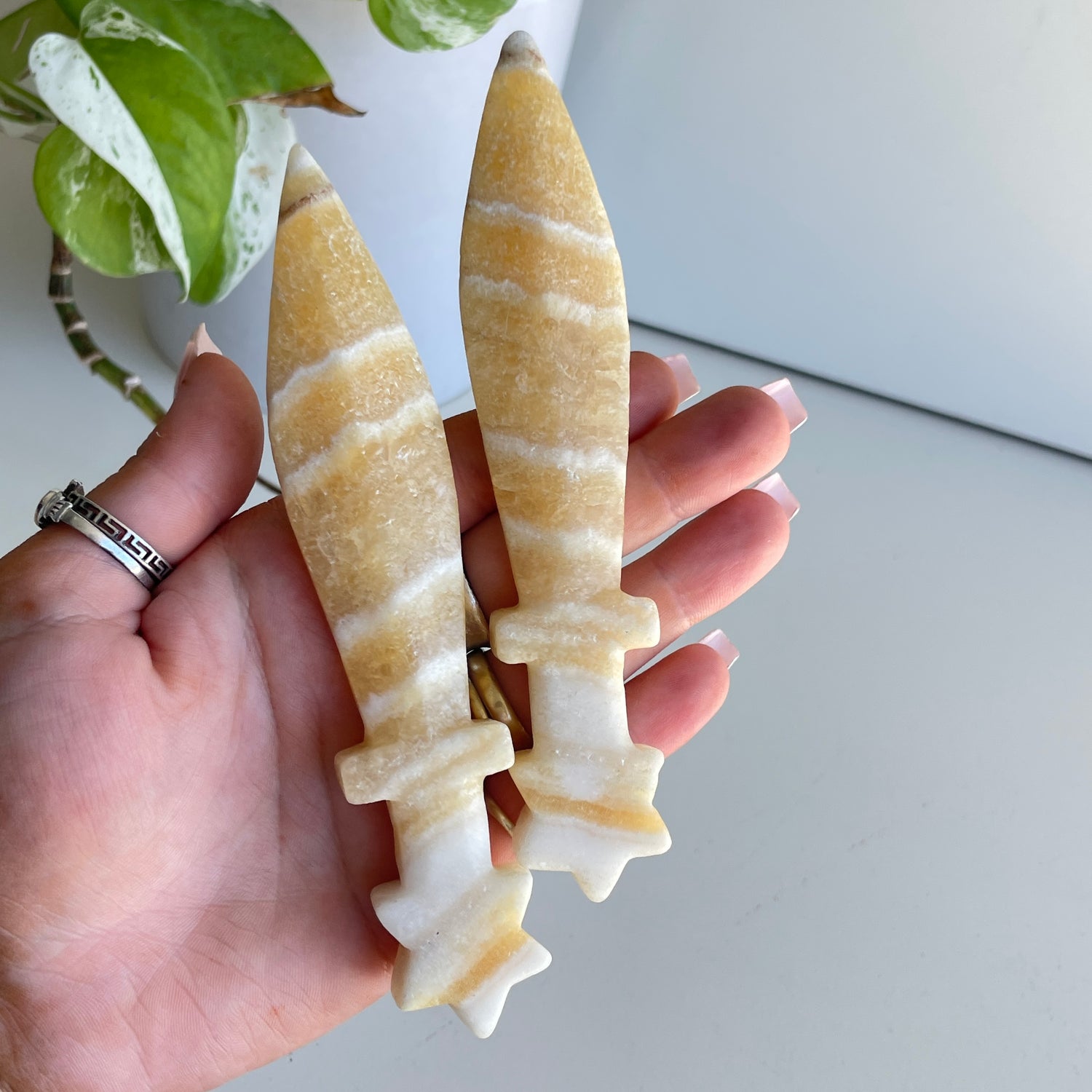 Orange Calcite Dagger