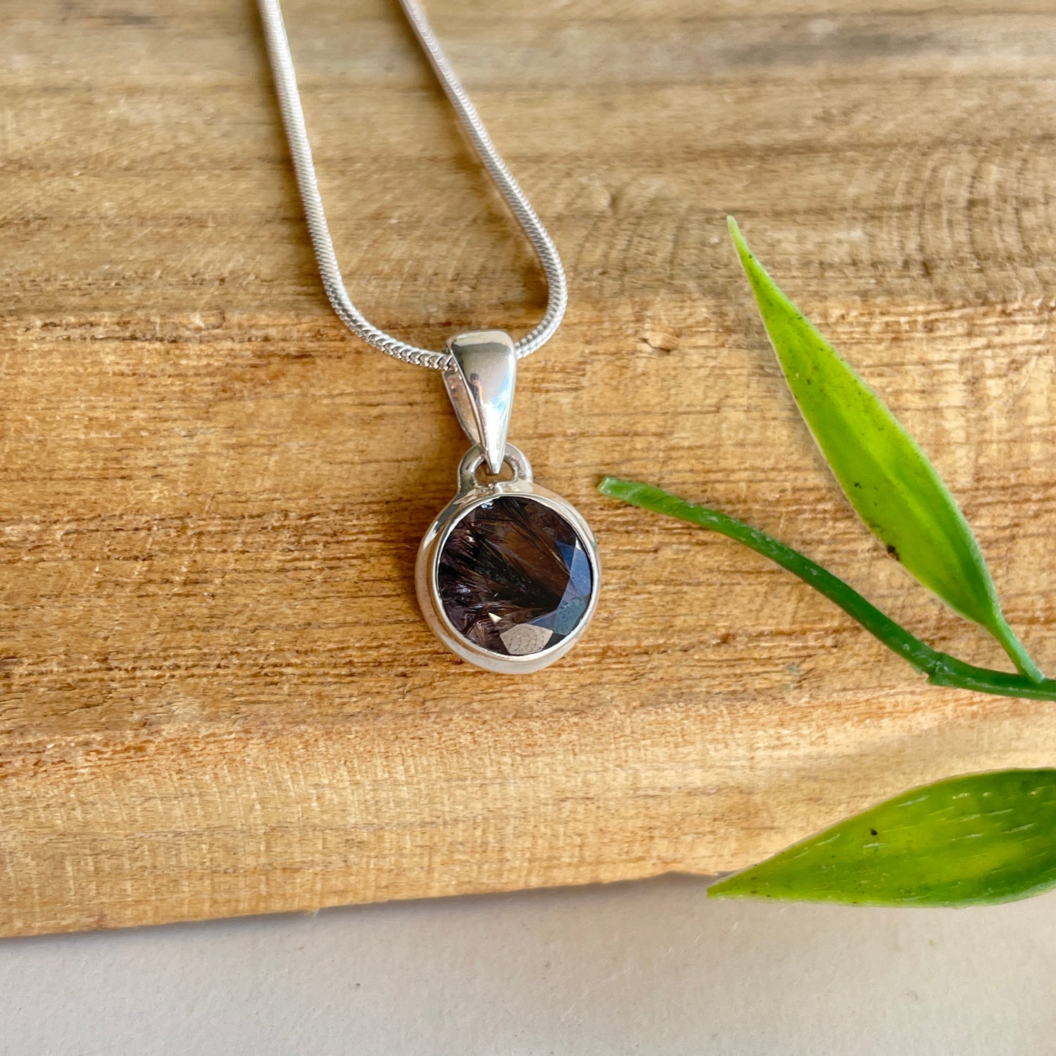 Cacoxenite Round Pendant