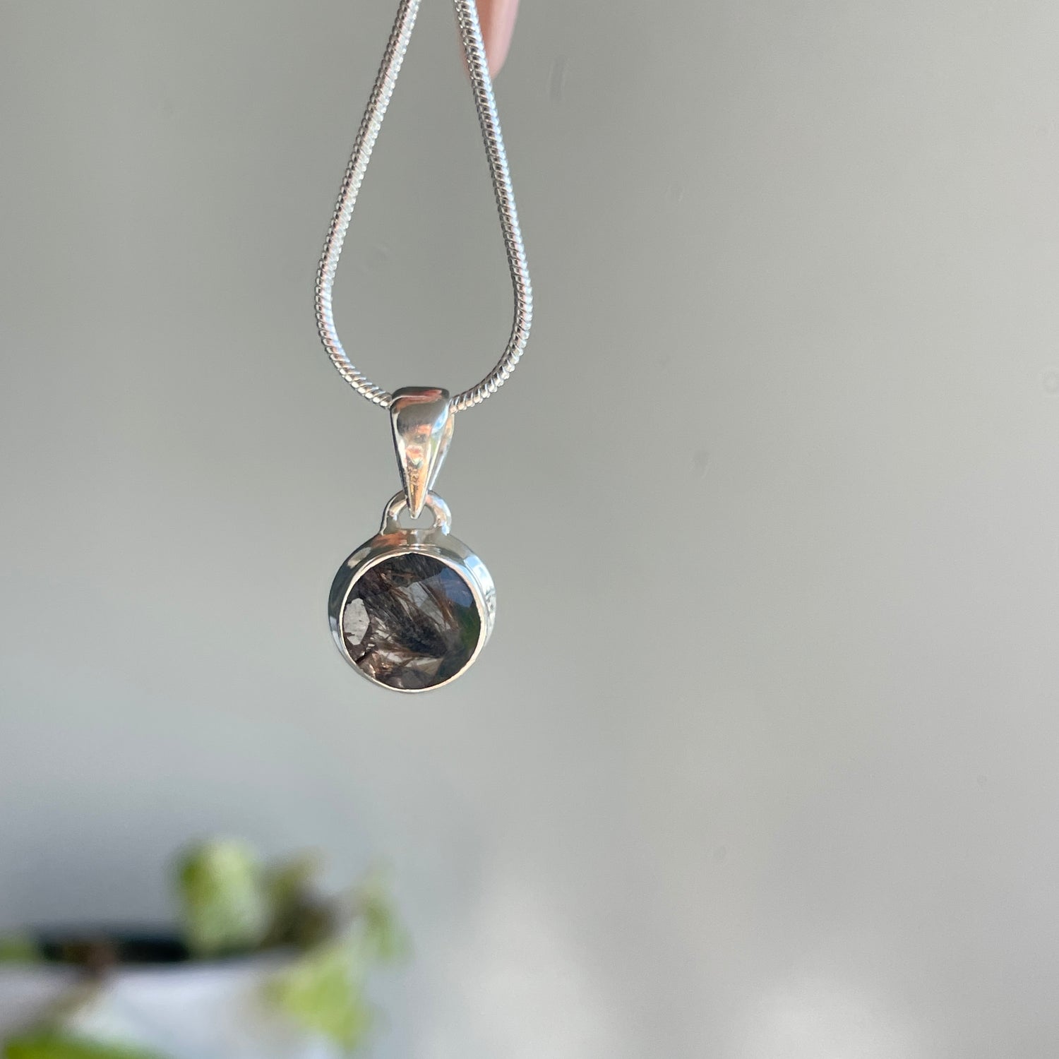 Cacoxenite Round Pendant