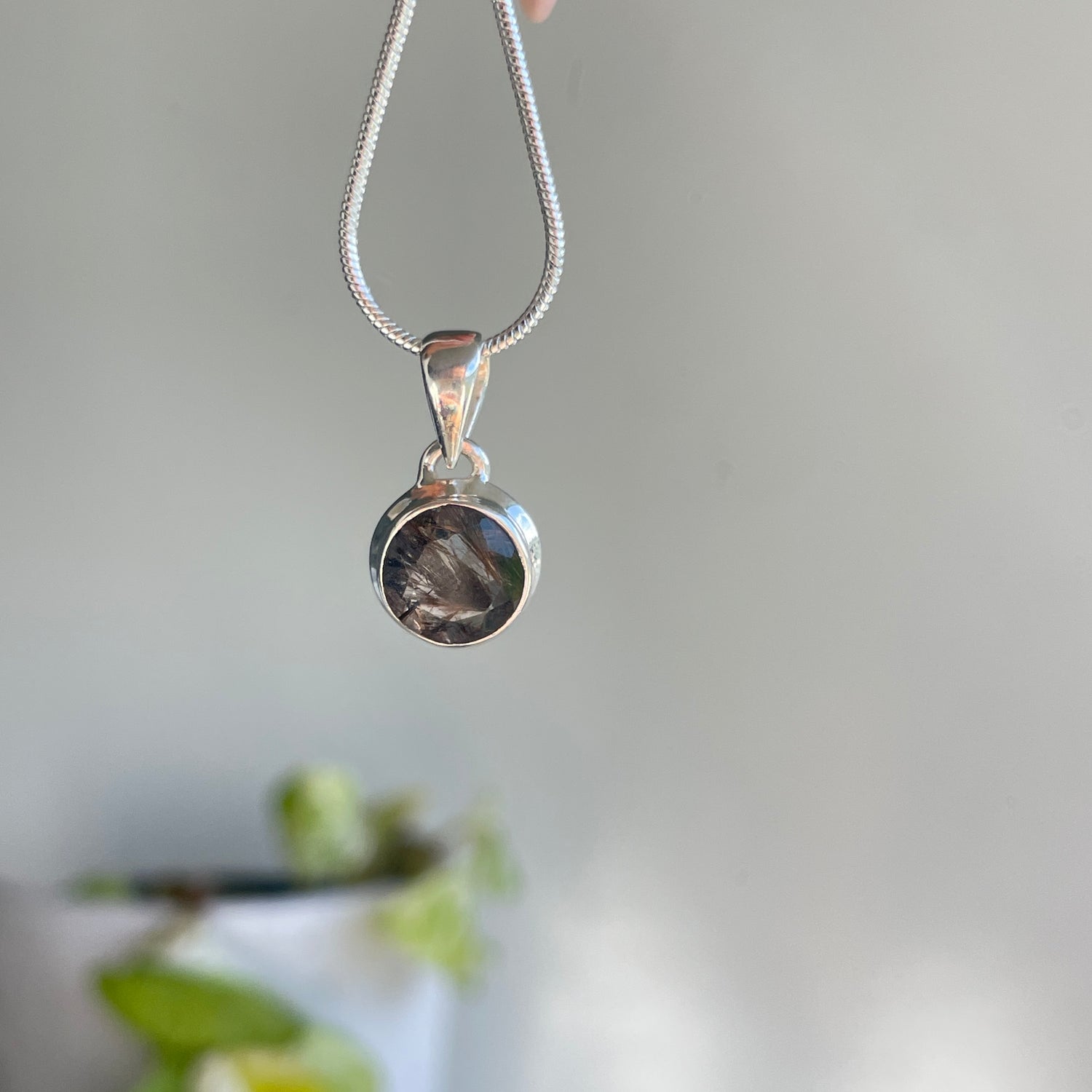 Cacoxenite Round Pendant
