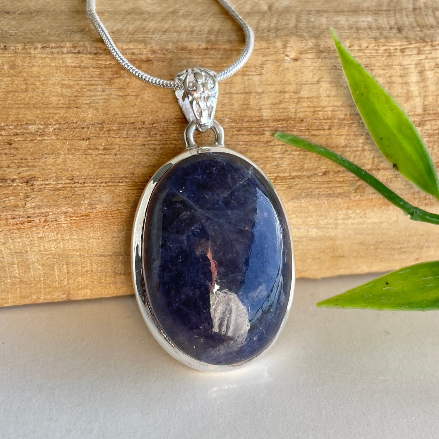 Iolite Oval Pendant