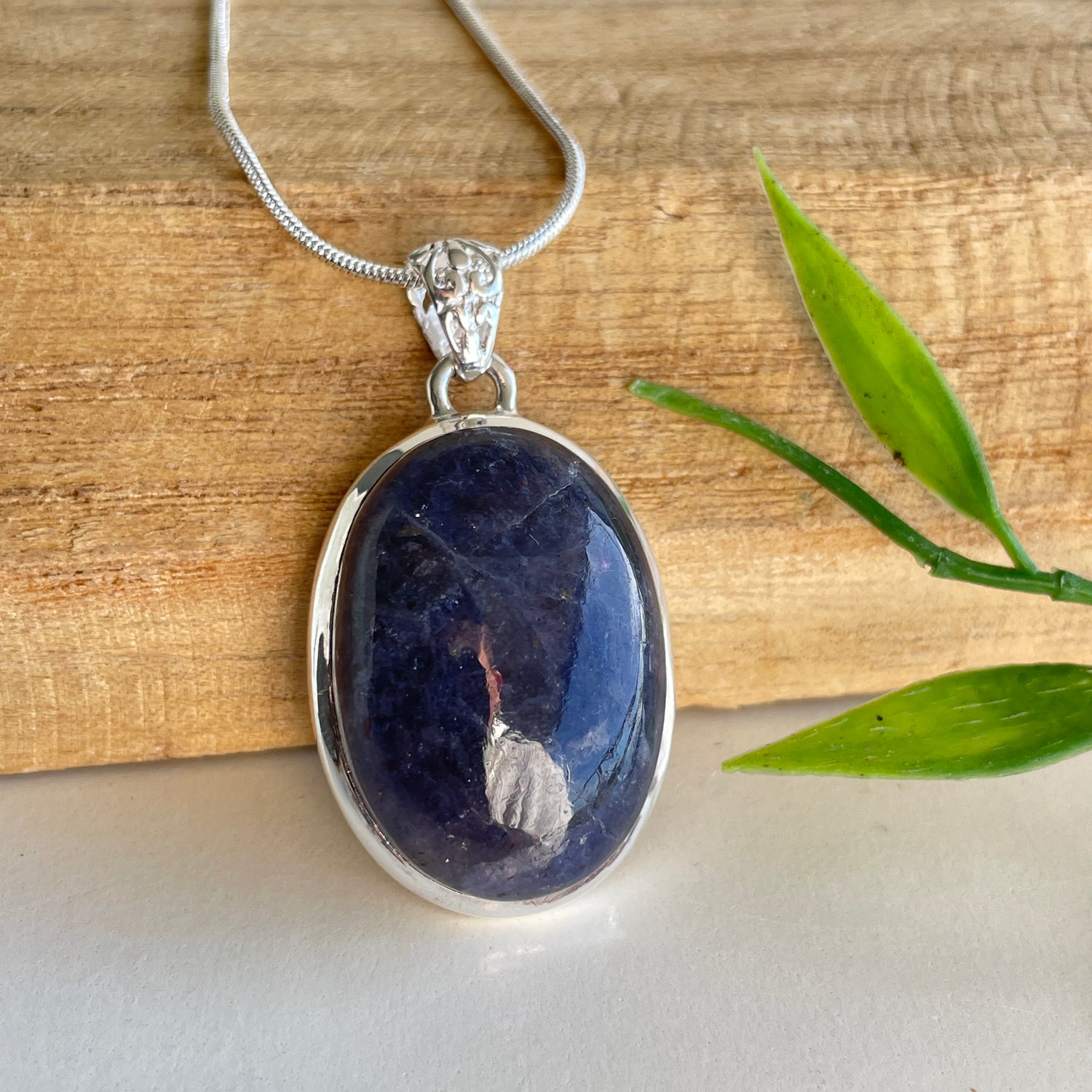 Iolite Oval Pendant