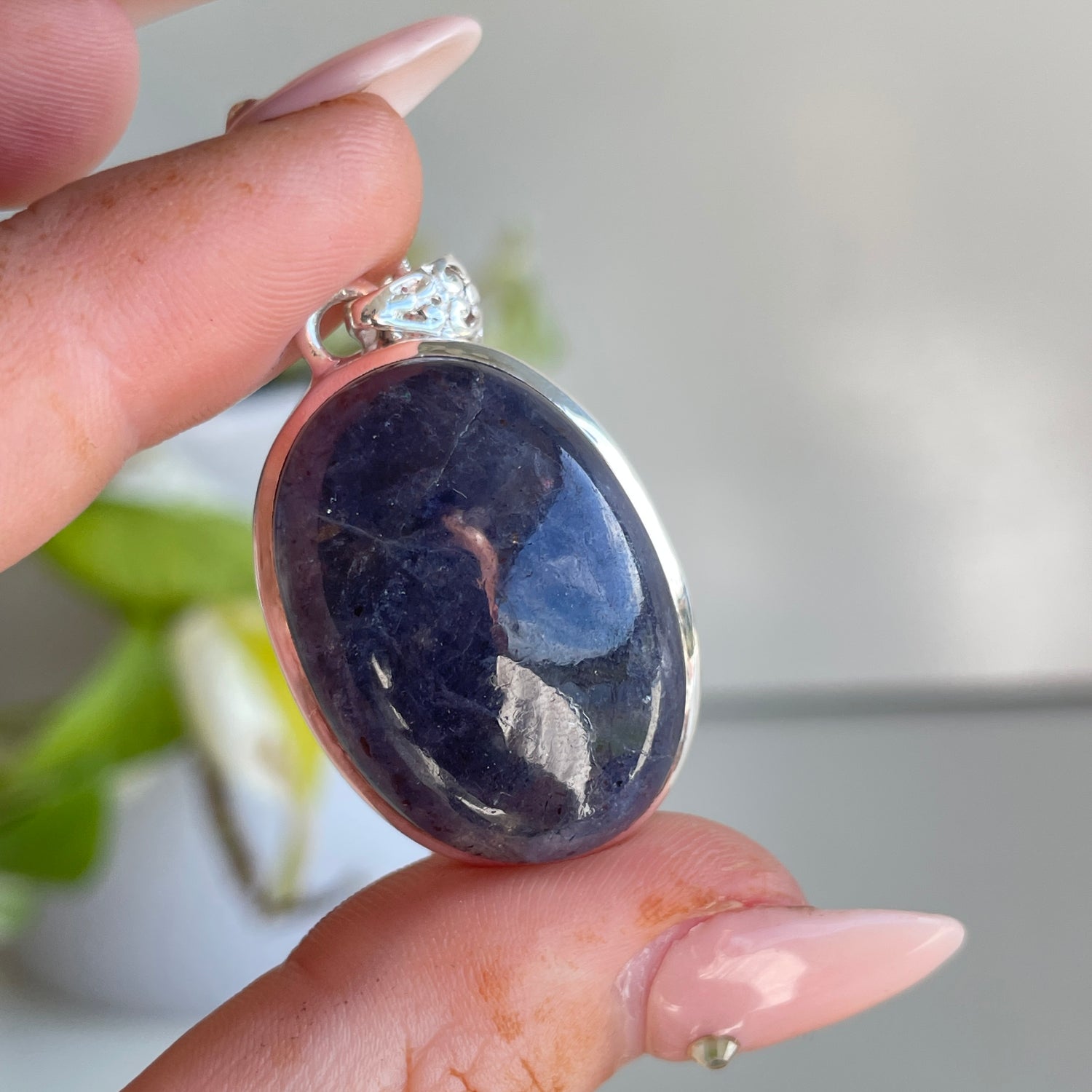 Iolite Oval Pendant