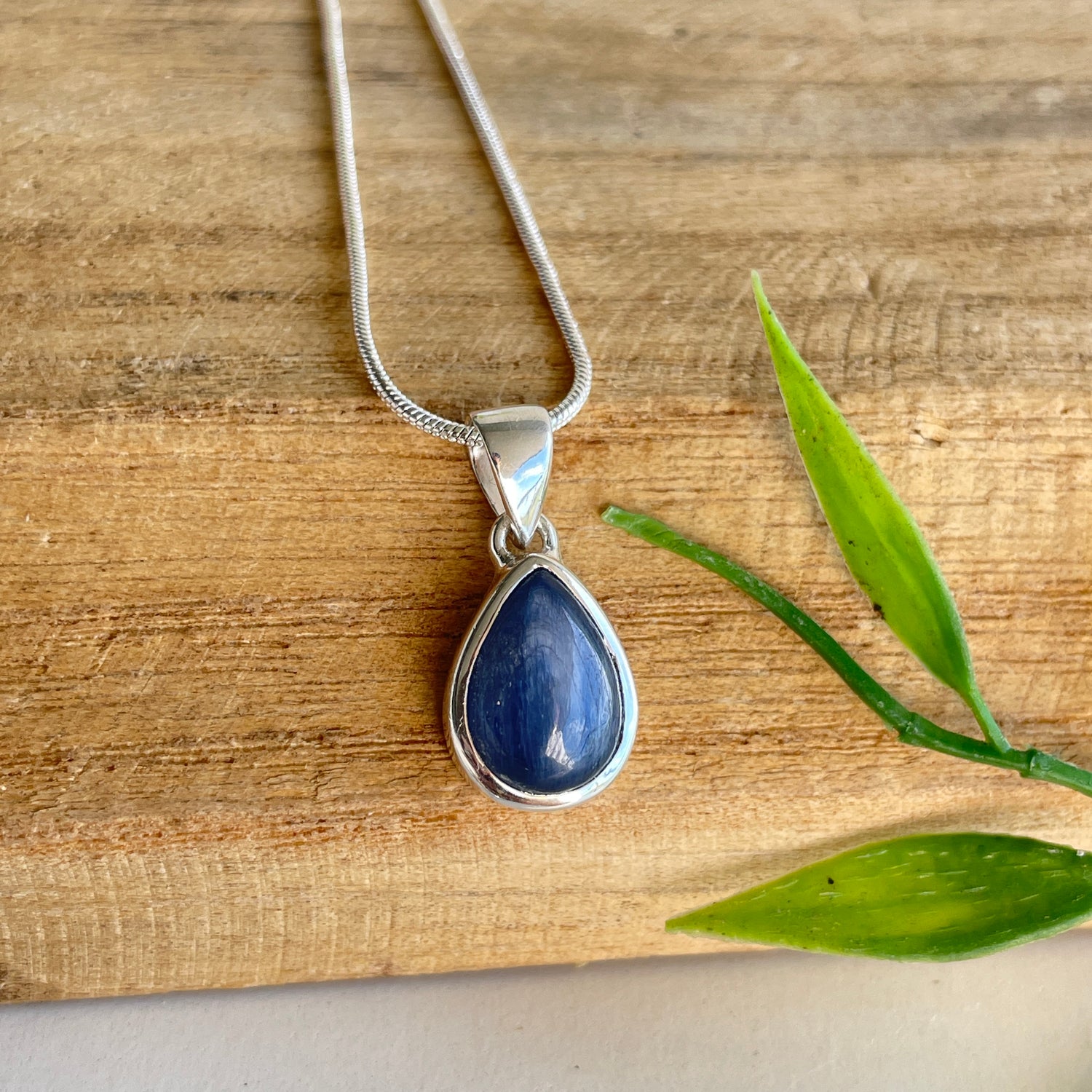 Blue Kyanite Teardrop Pendant
