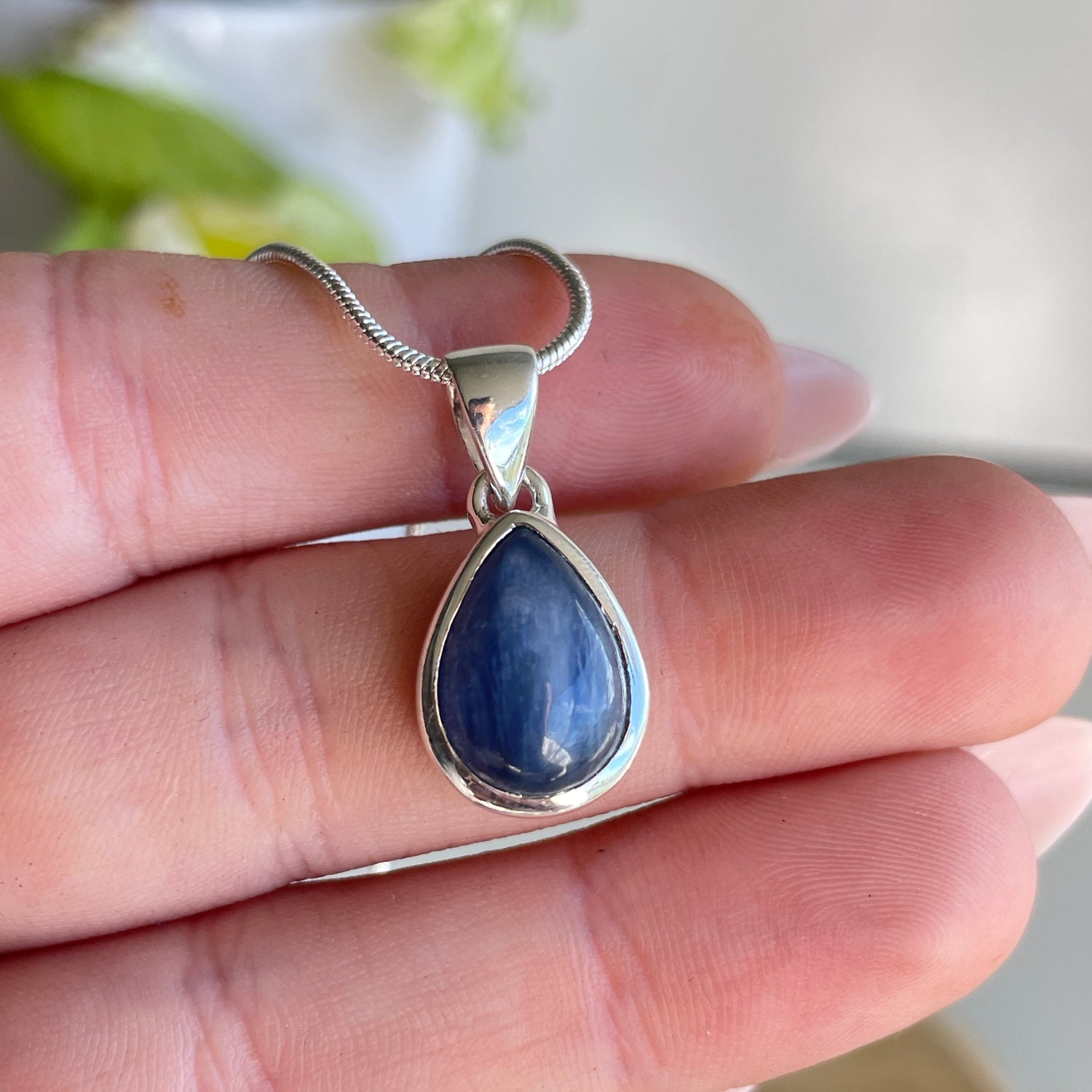 Blue Kyanite Teardrop Pendant