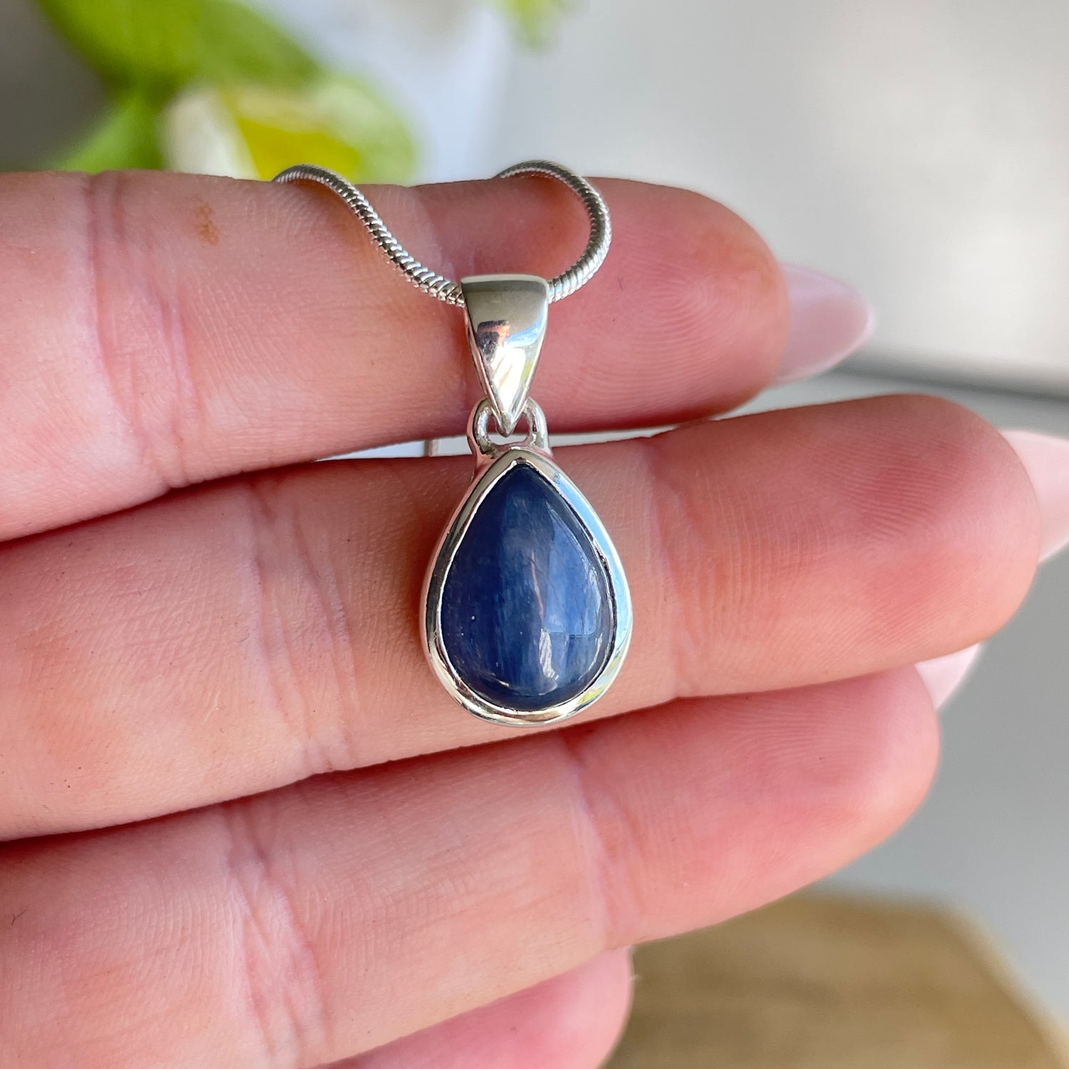 Blue Kyanite Teardrop Pendant