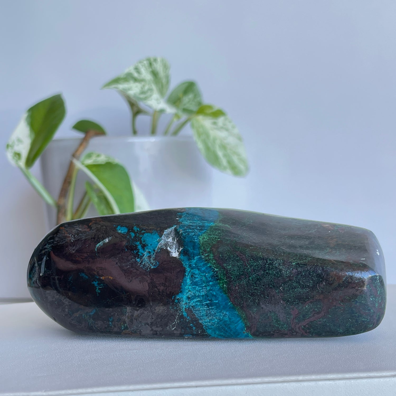 Shattuckite With Azurite & Chrysocolla Freeform 4cm