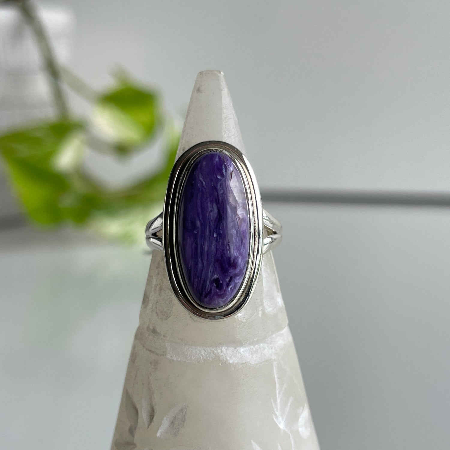 Charoite Oval Ring Sz6