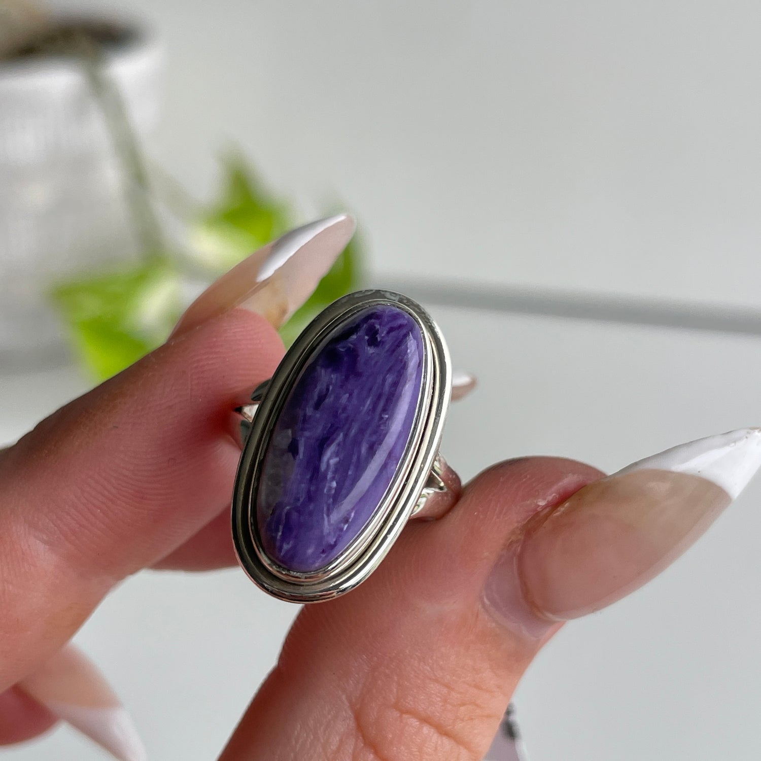Charoite Oval Ring Sz6
