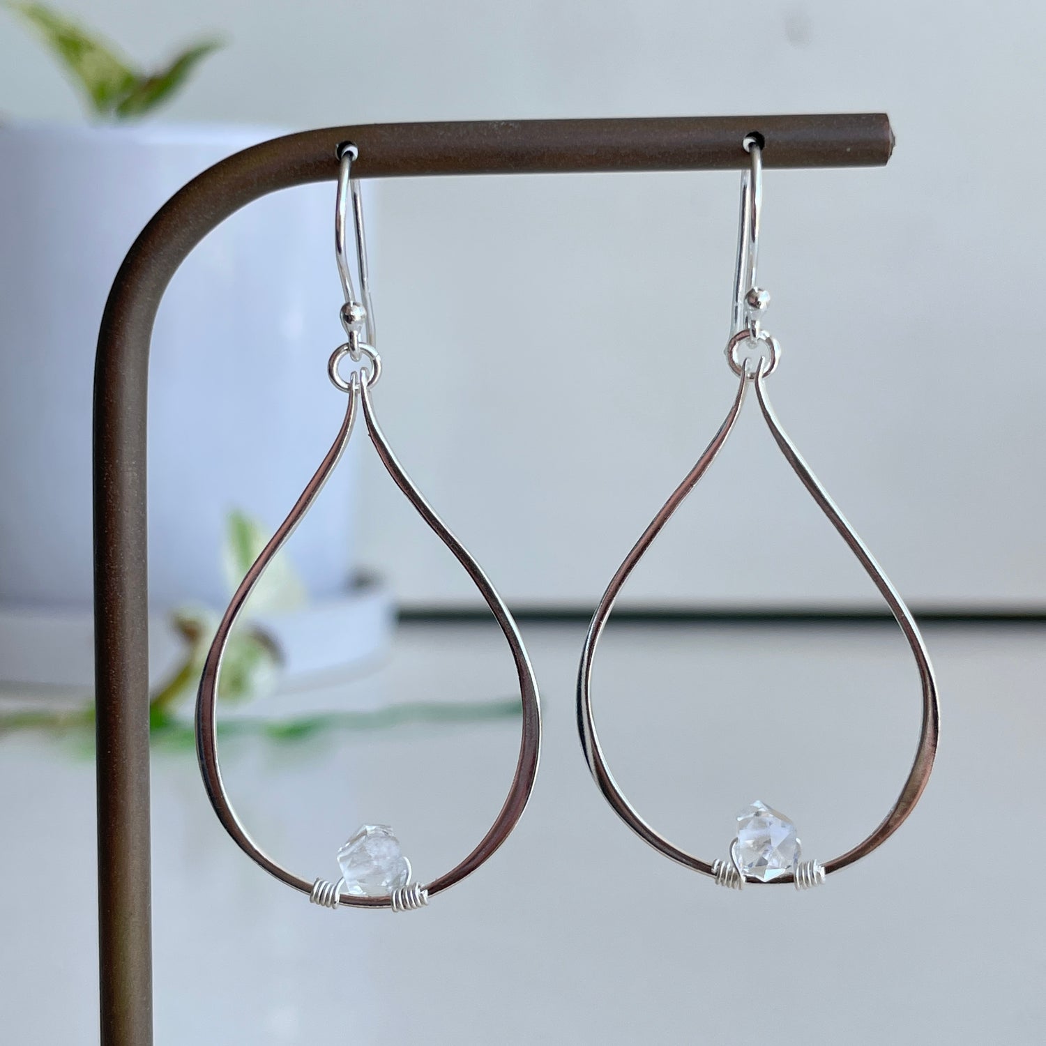 Herkimer Diamond Teardrop Earrings