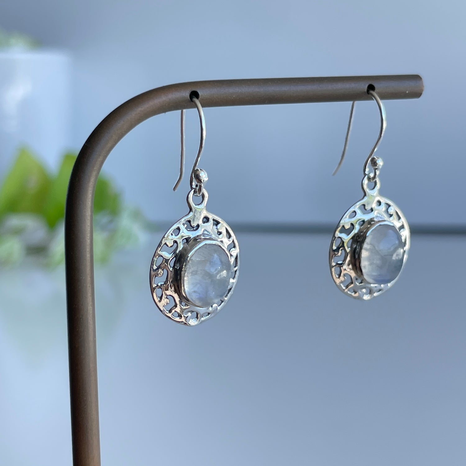 Moonstone Oval Earrings