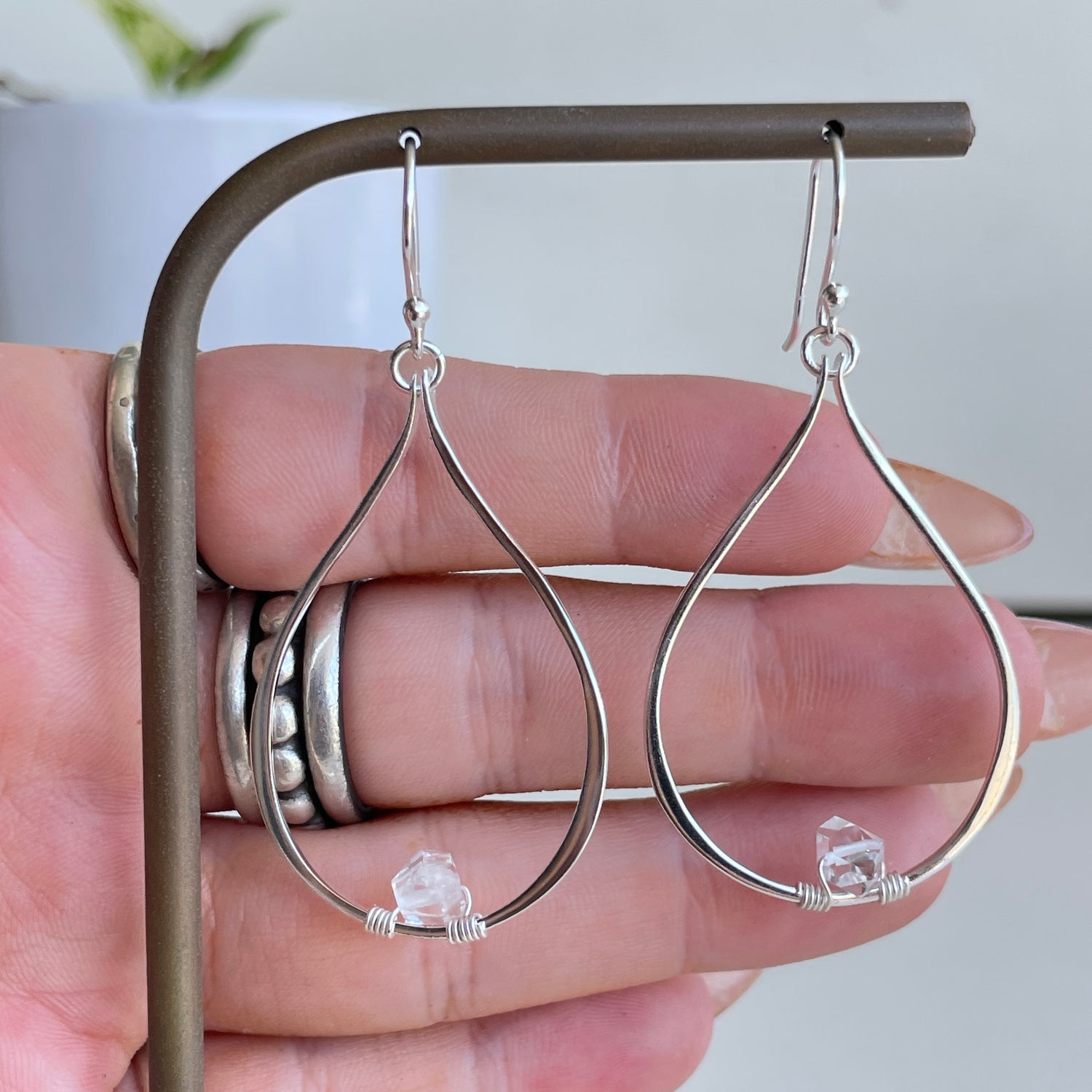 Herkimer Diamond Teardrop Earrings