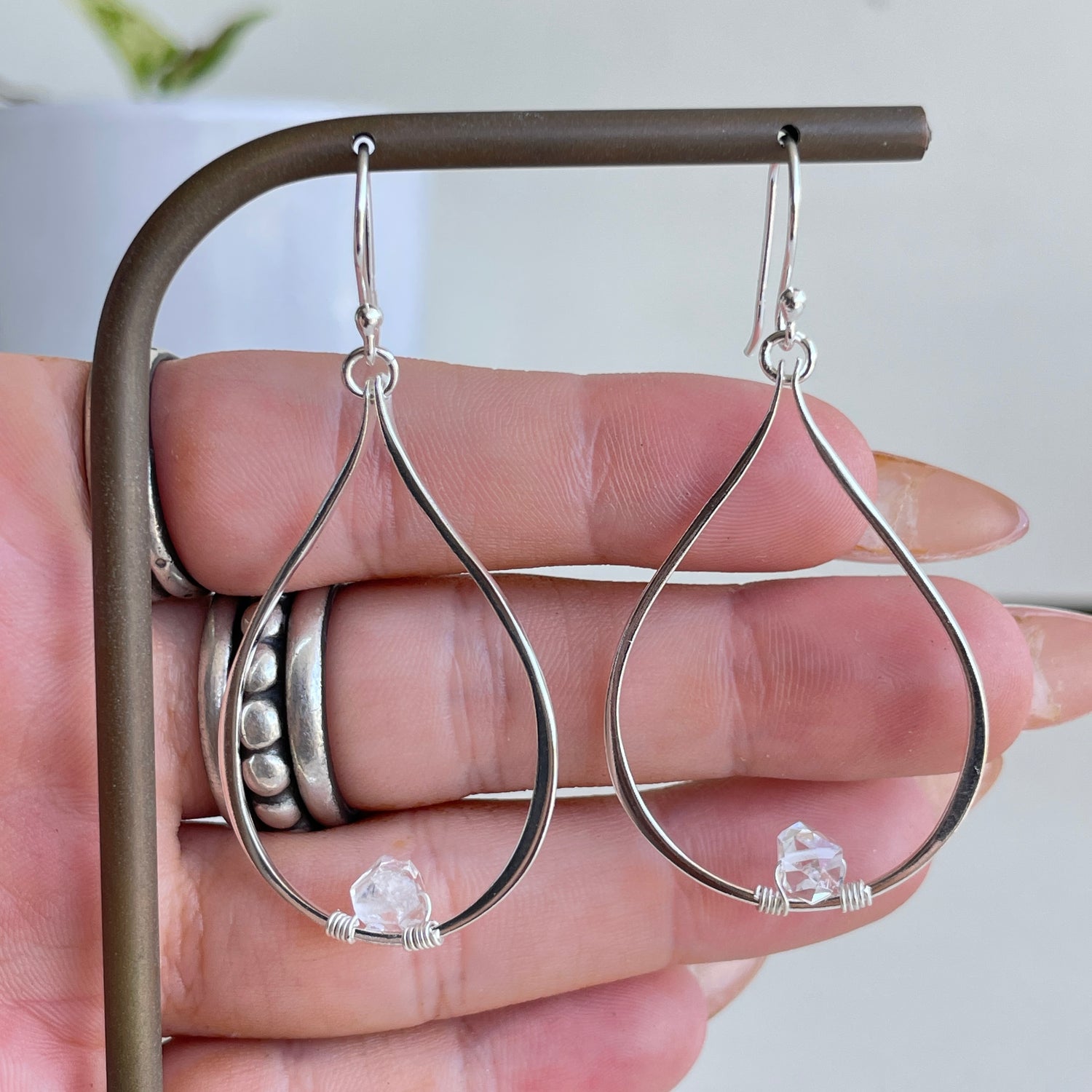 Herkimer Diamond Teardrop Earrings