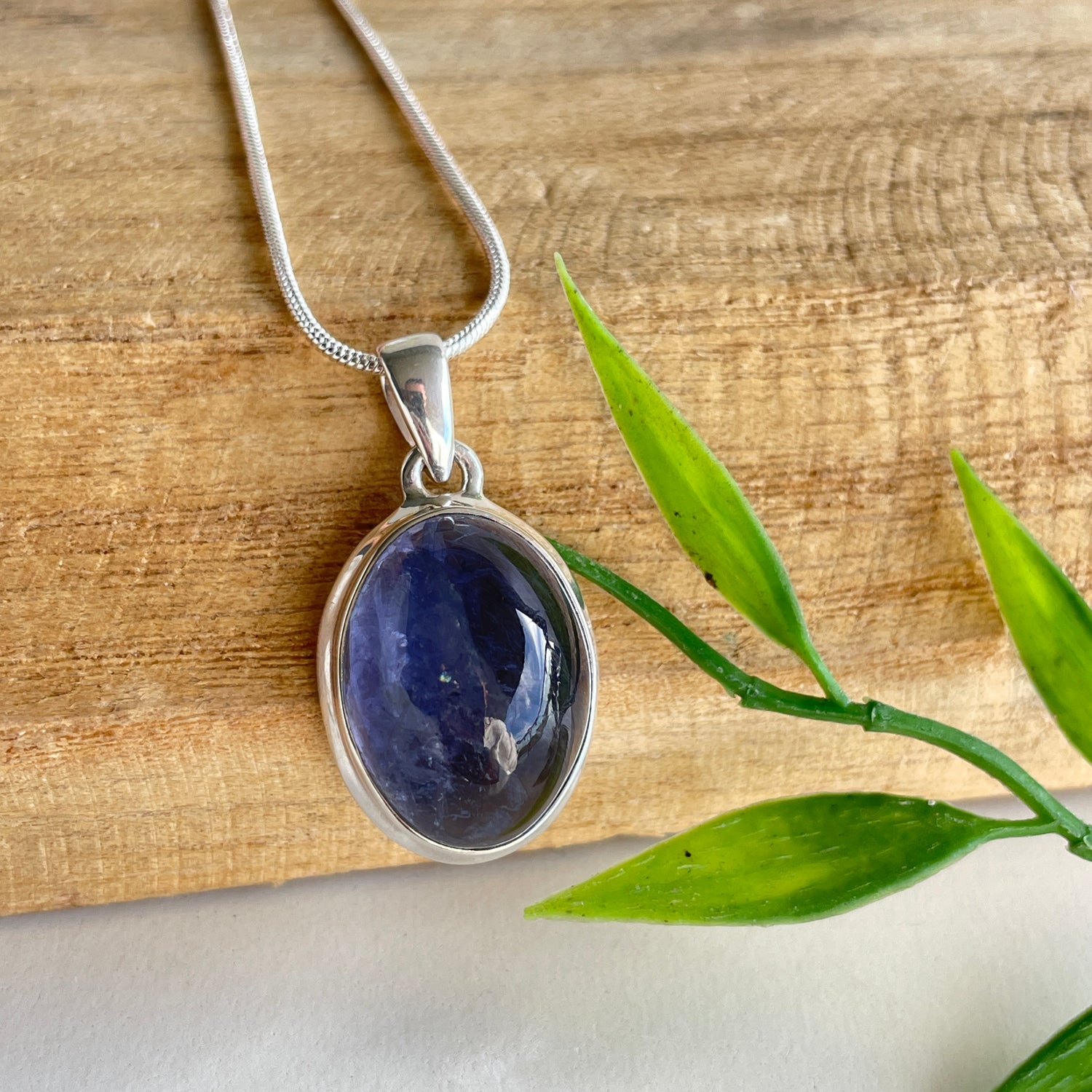 Iolite Oval Pendant