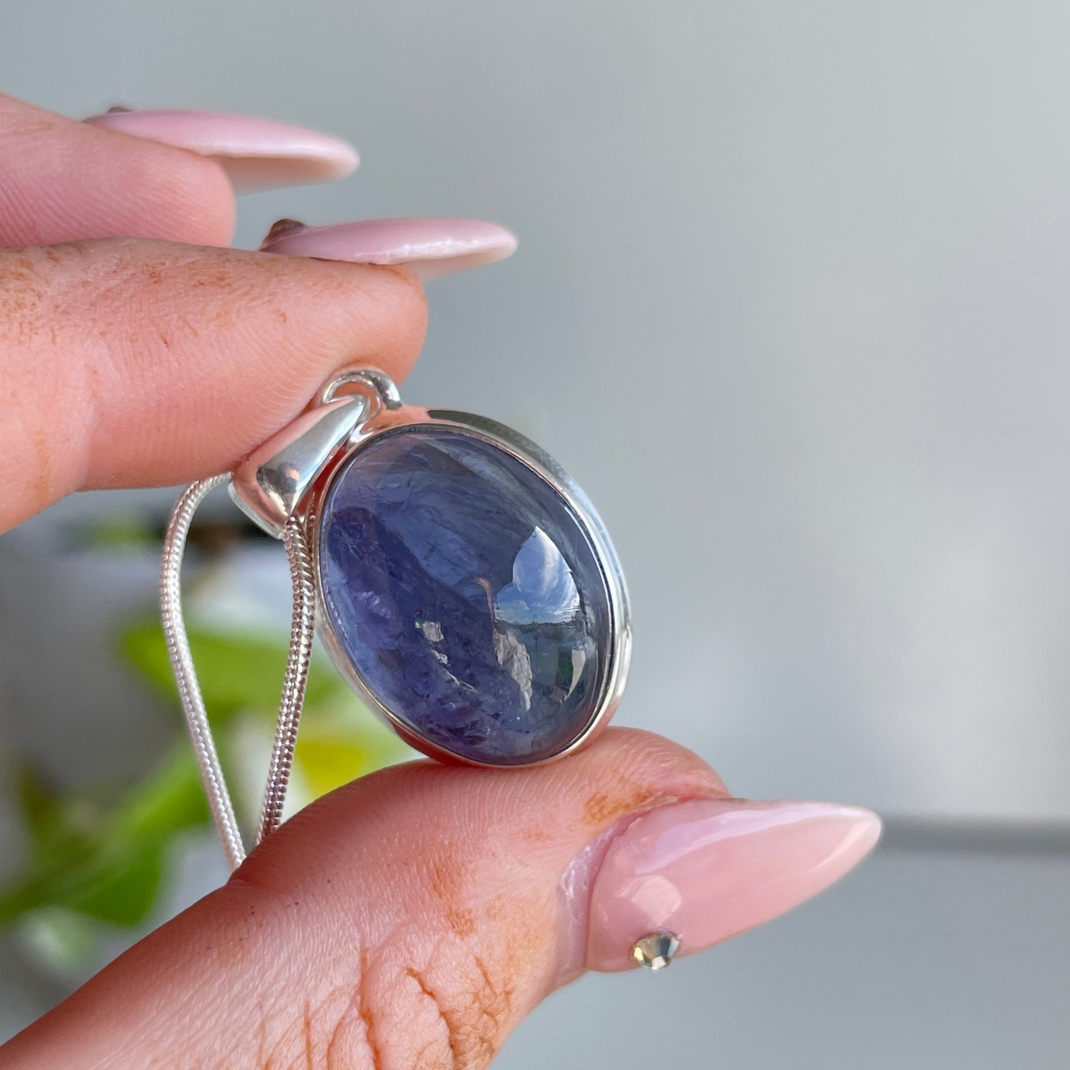 Iolite Oval Pendant