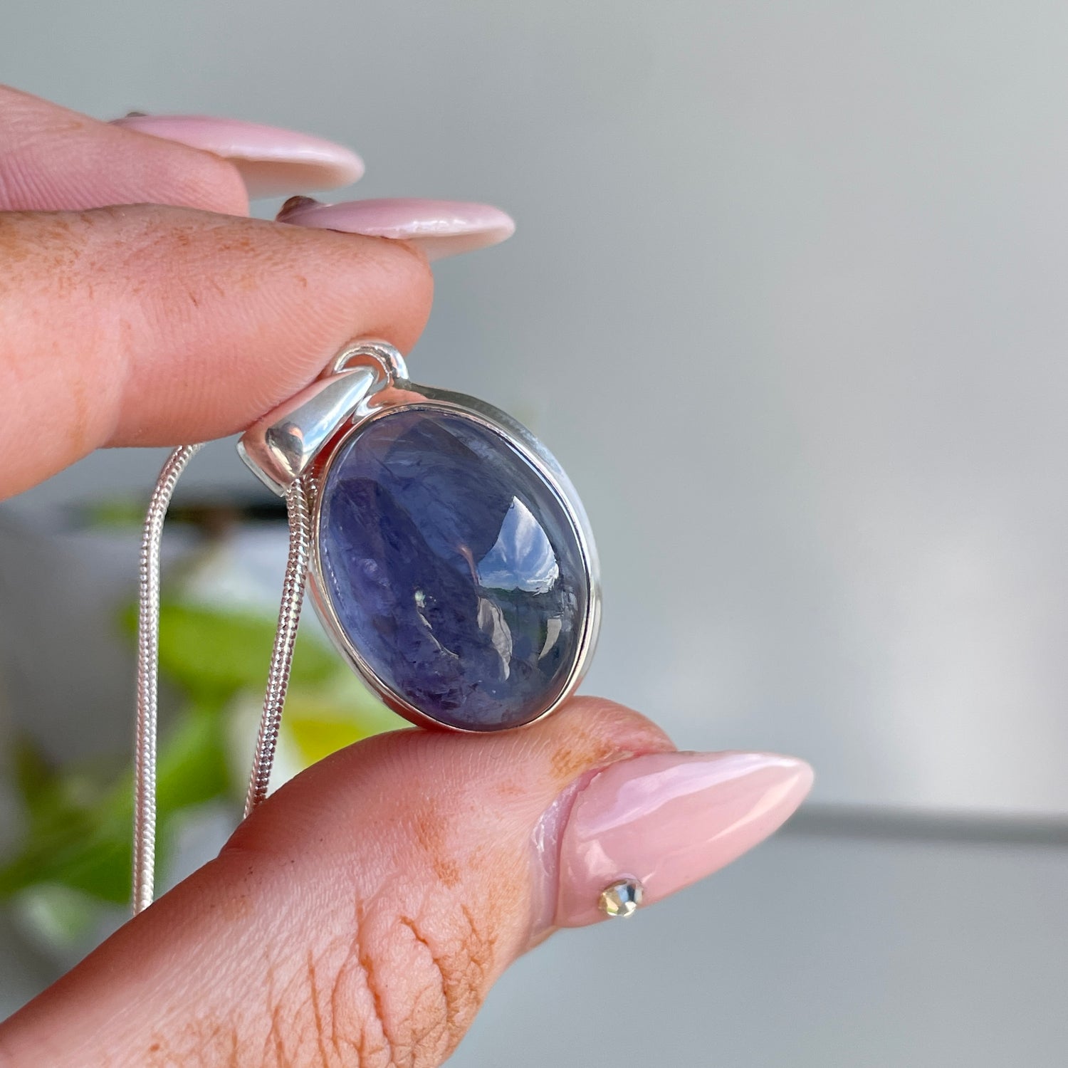 Iolite Oval Pendant