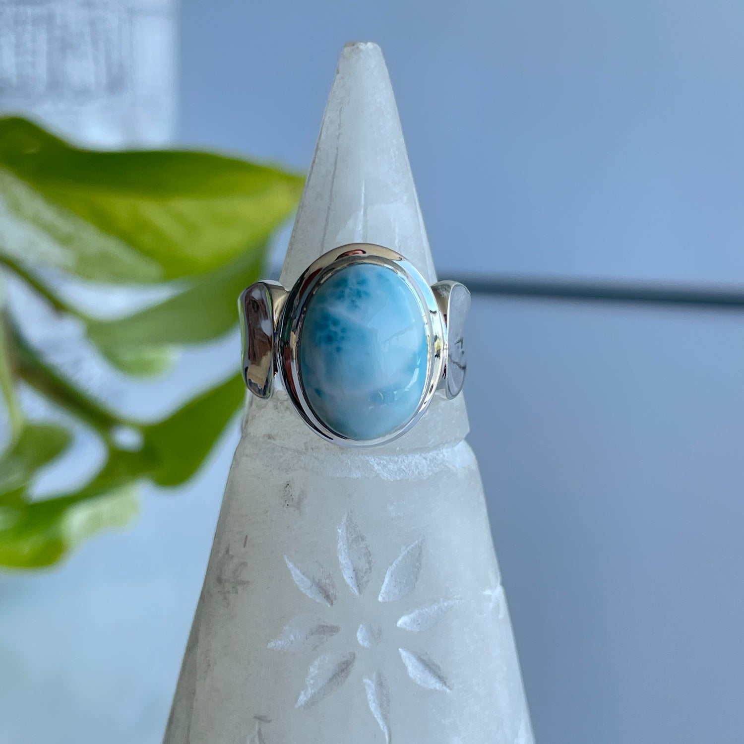 Larimar Oval Ring Sz8