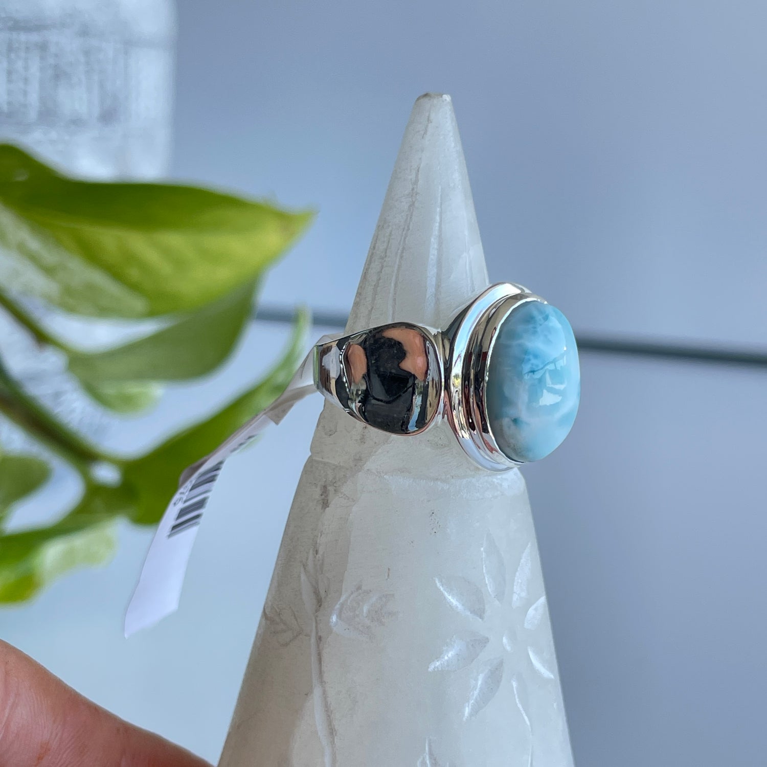 Larimar Oval Ring Sz8