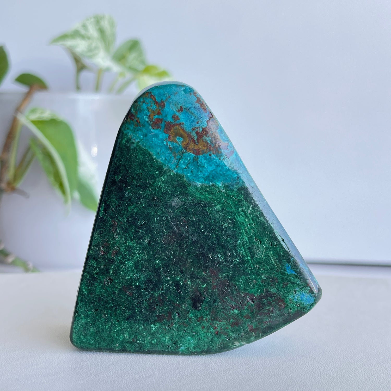 Shattuckite With Azurite & Chrysocolla Freeform 6.9cm