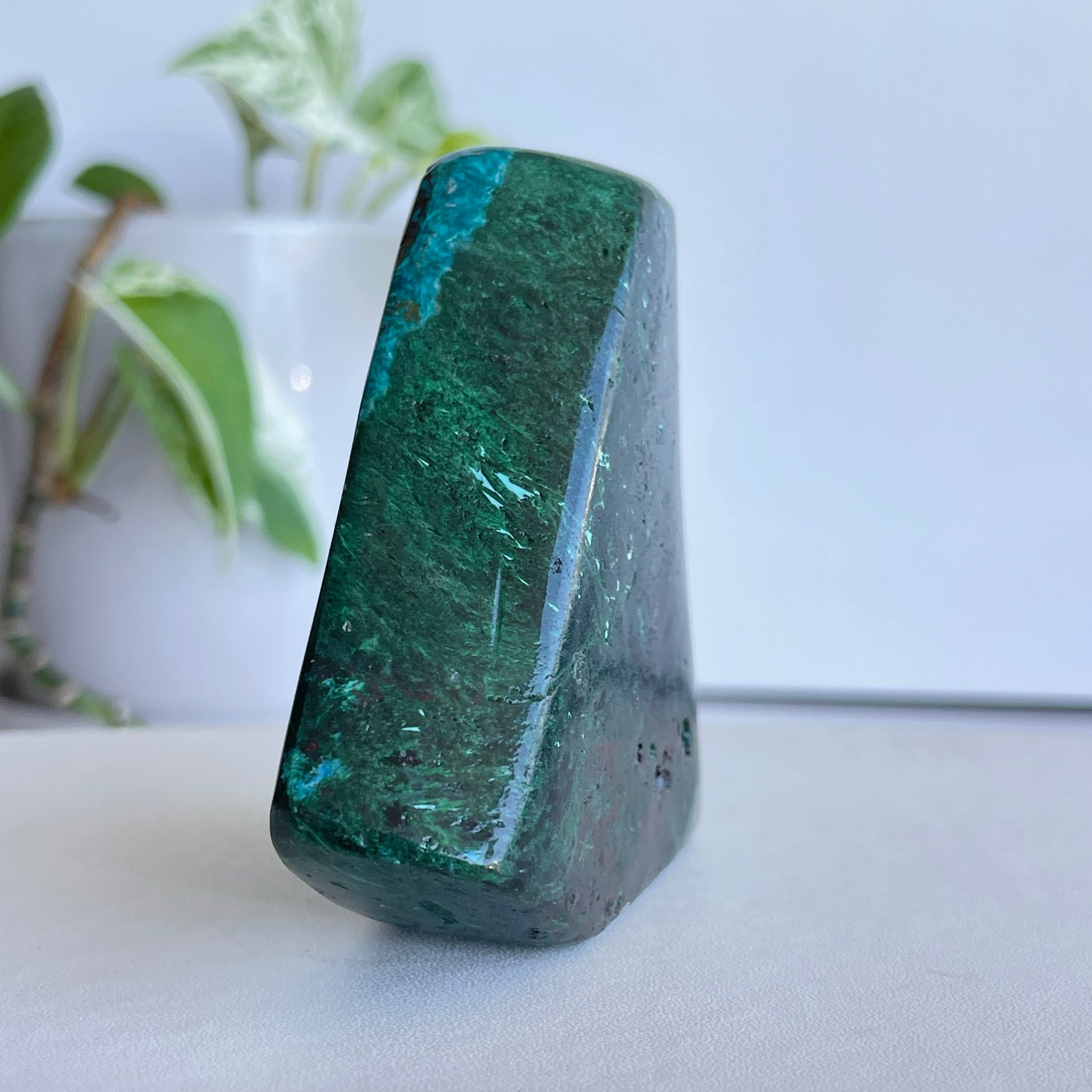 Shattuckite With Azurite & Chrysocolla Freeform 6.9cm