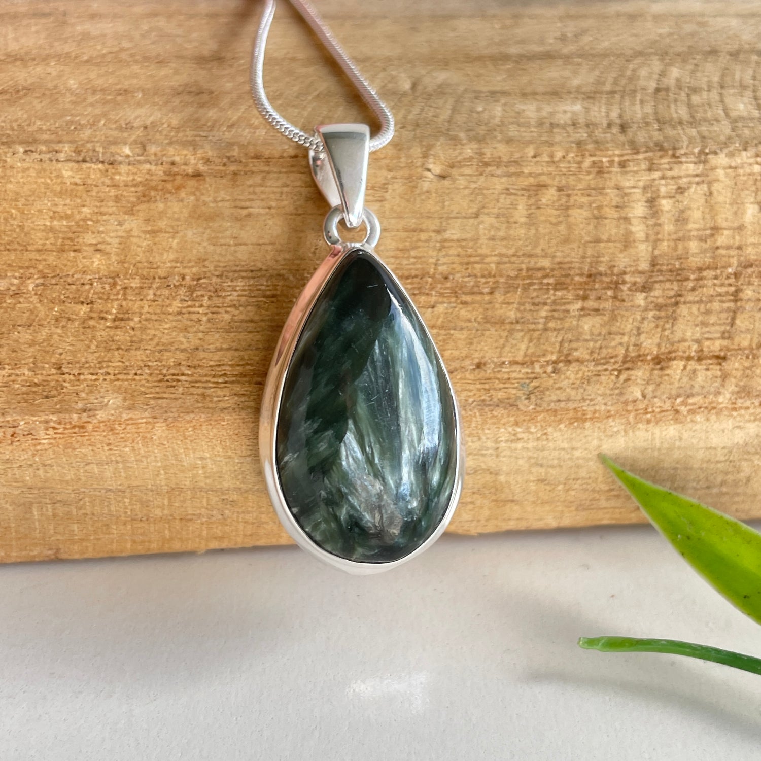 Seraphinite Teardrop Pendant