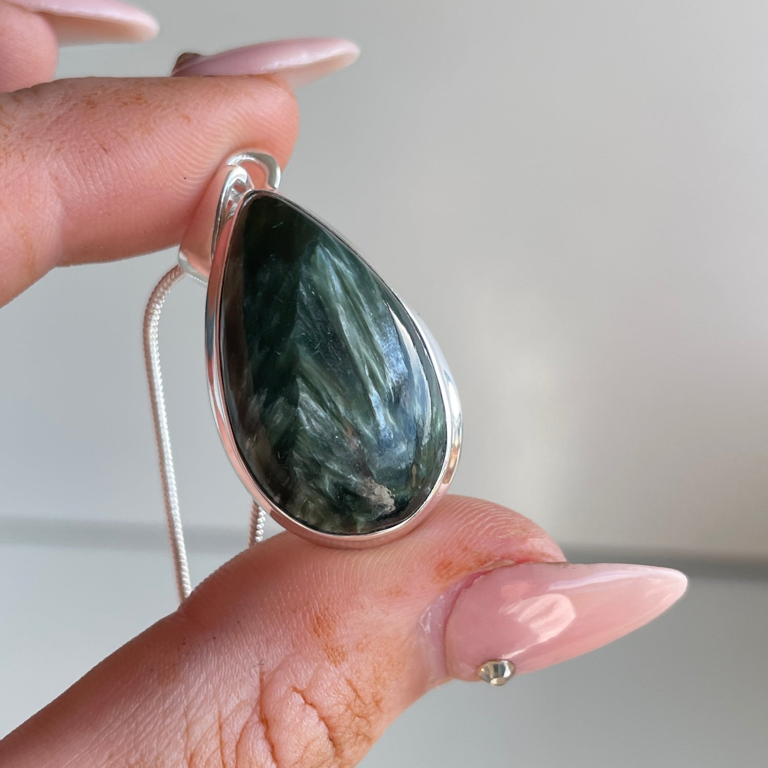 Seraphinite Teardrop Pendant