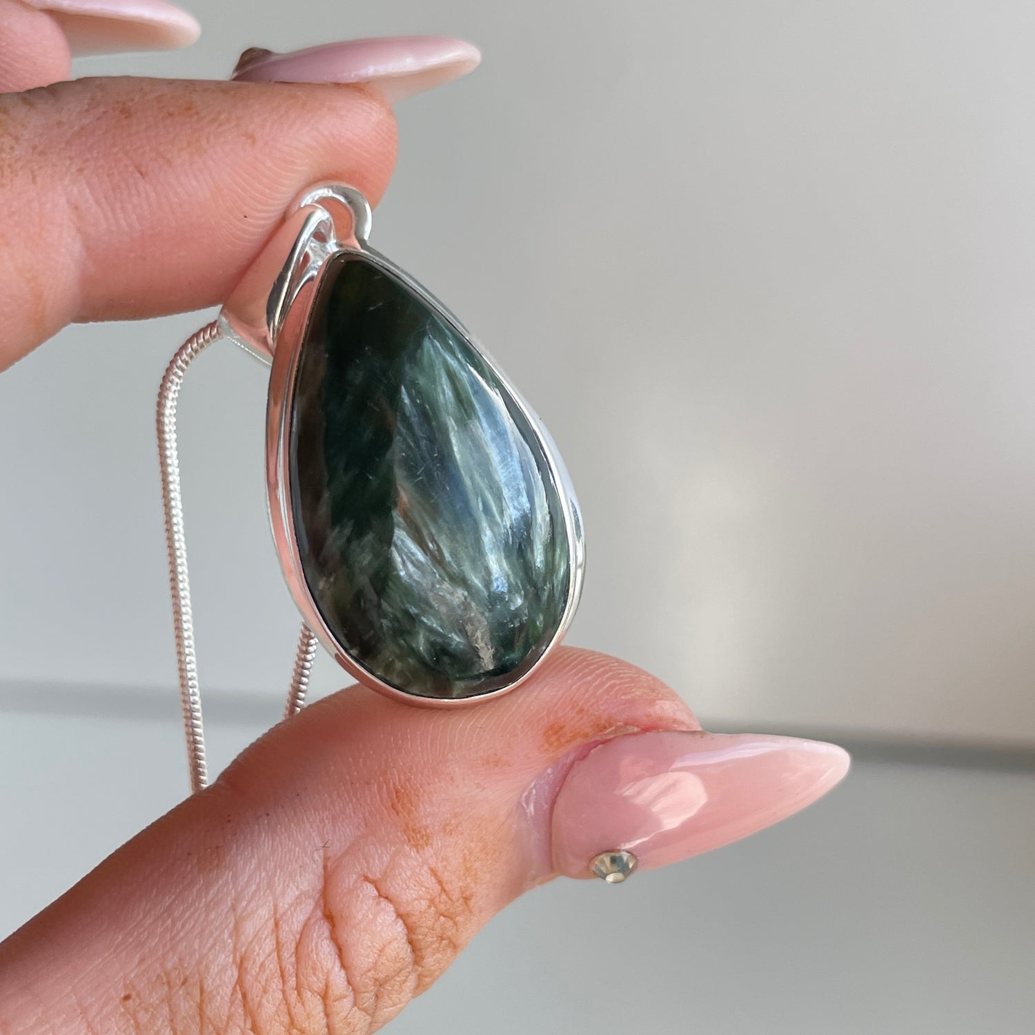 Seraphinite Teardrop Pendant